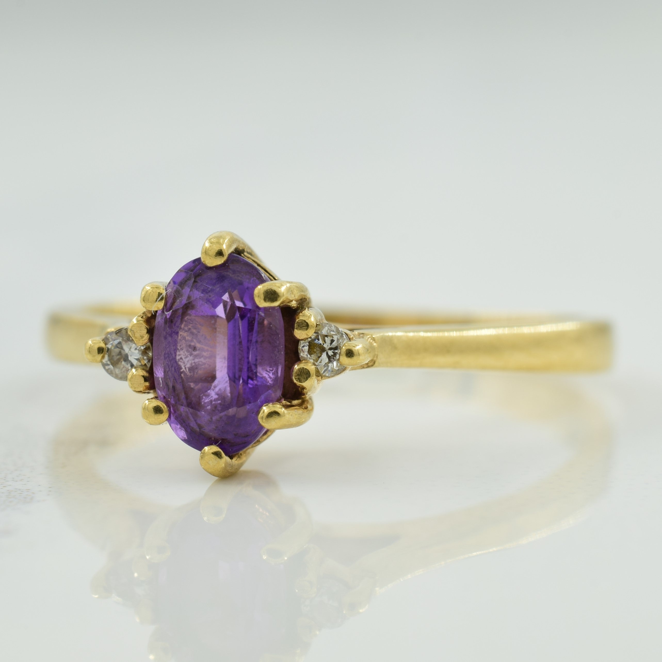 Amethyst & Diamond Ring | 0.33ct, 0.03ctw | SZ 7.75 |