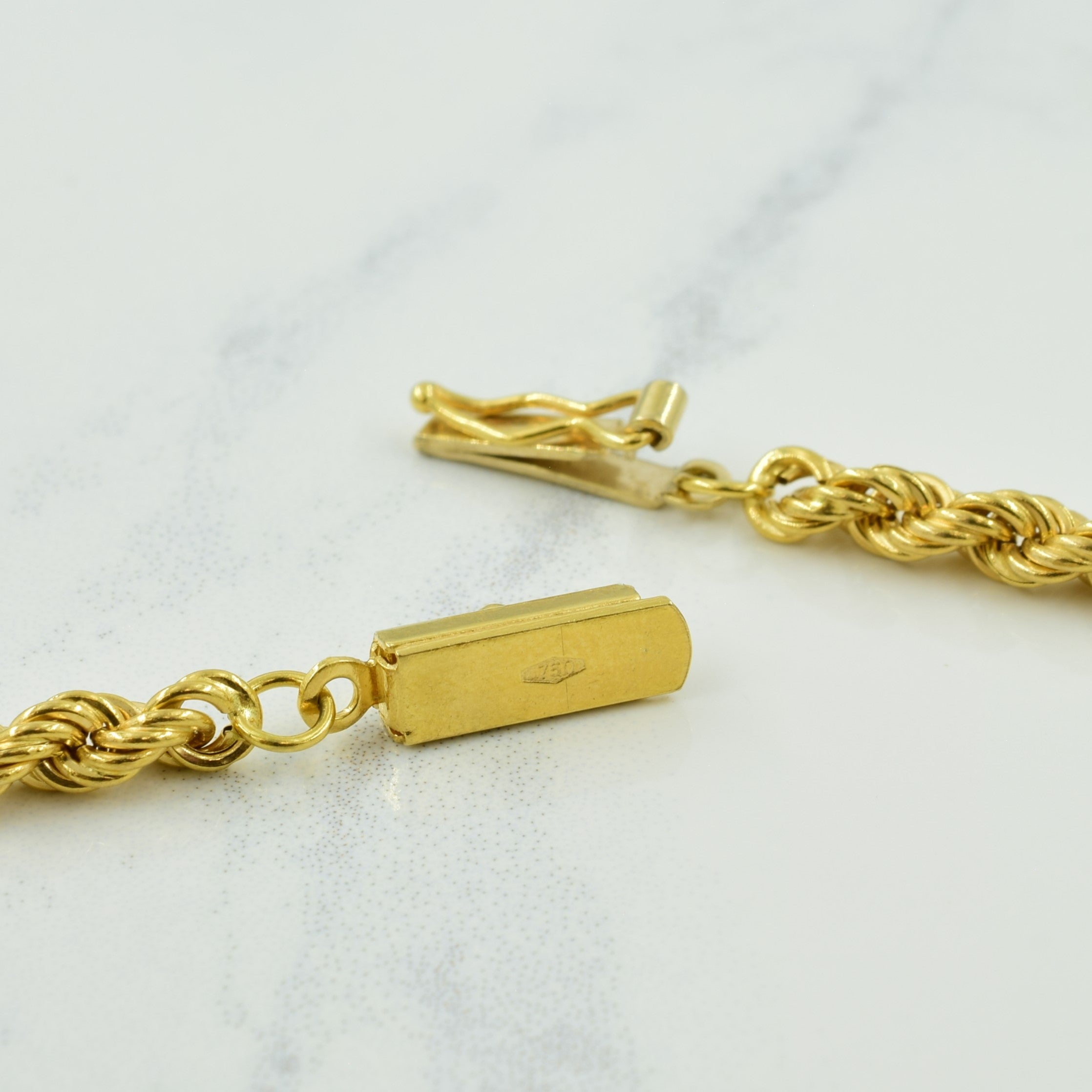 Chaîne corde en or jaune 18 carats | 70,5 cm |