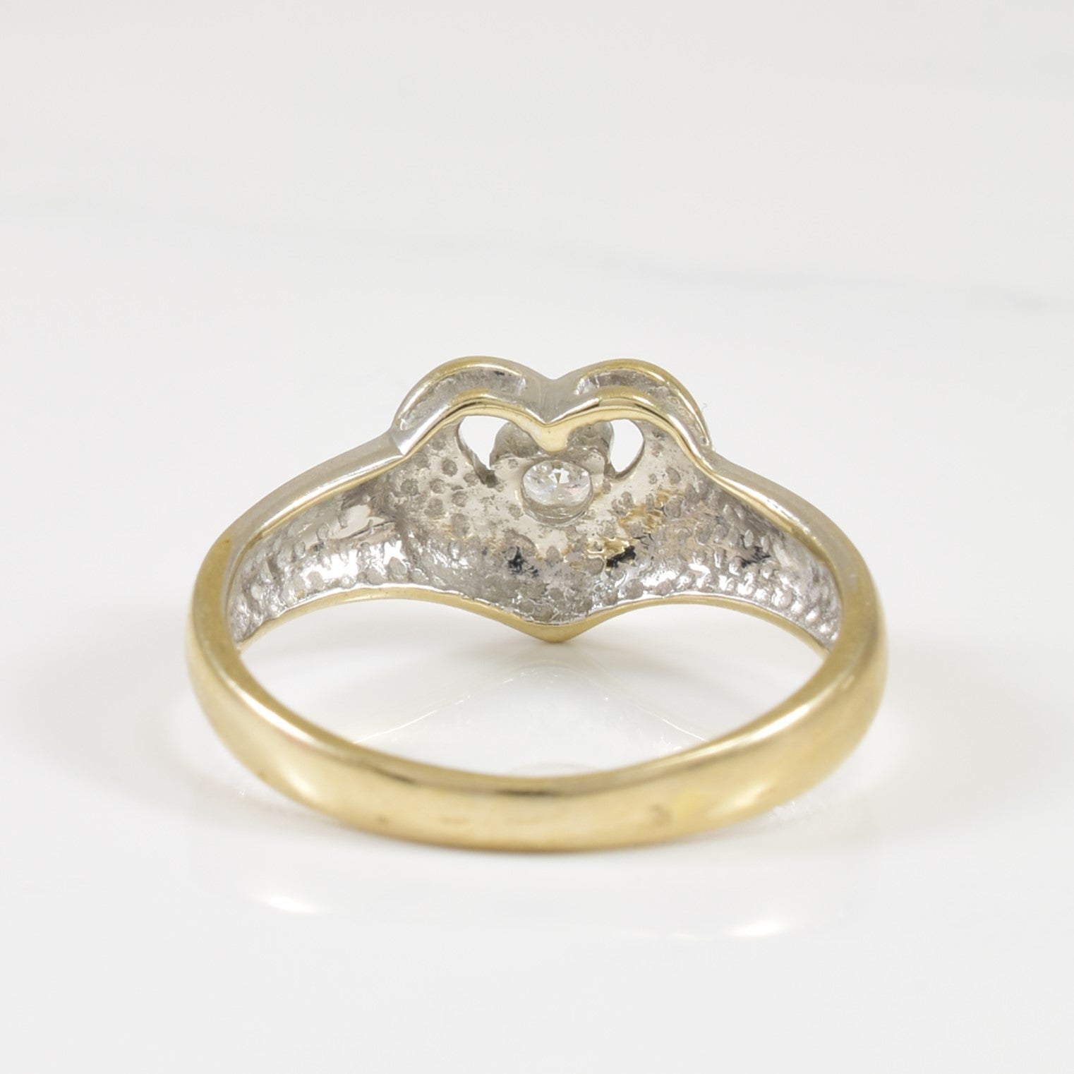 Solitaire Diamond Heart Ring | 0.07ct | SZ 5.25 |