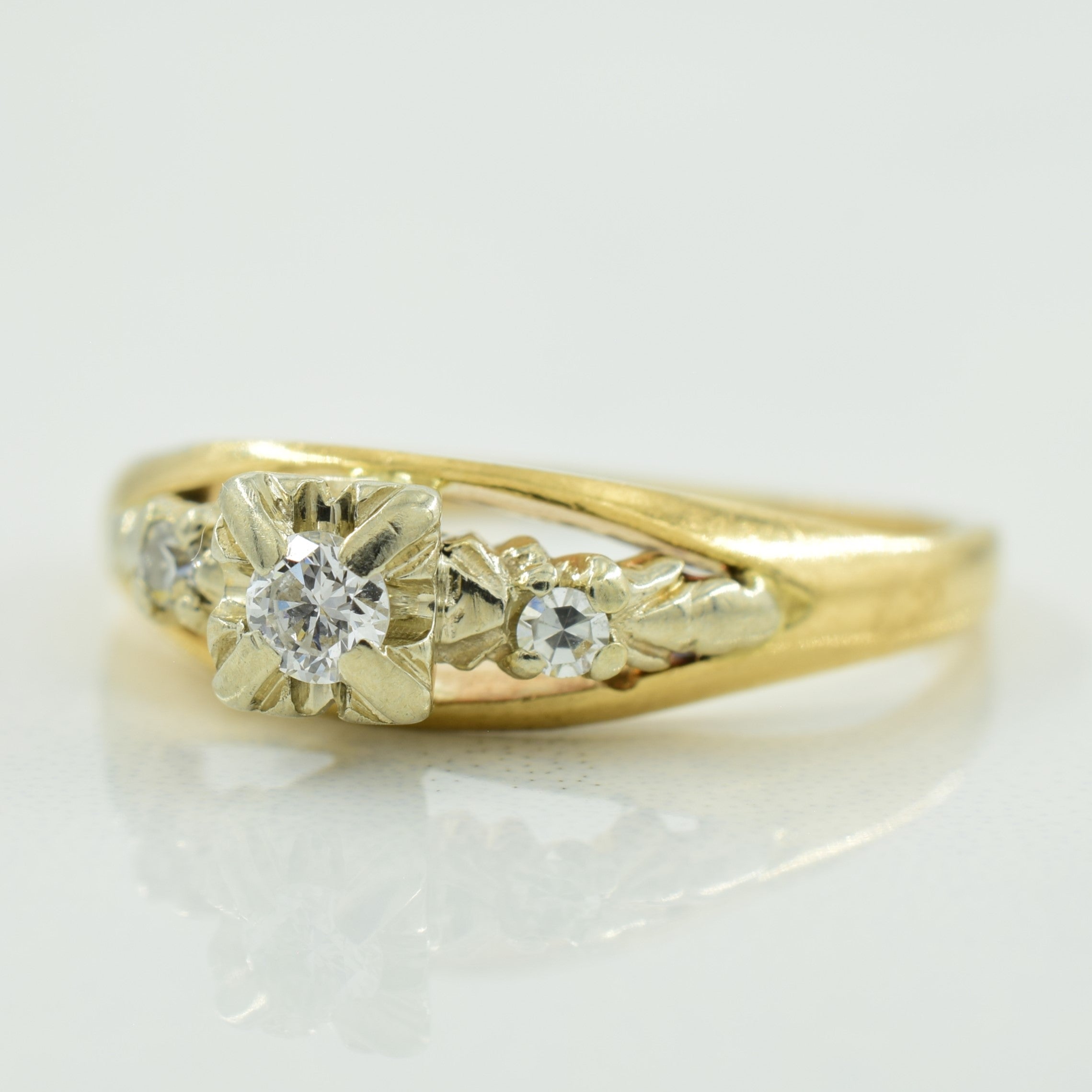 Three Stone Diamond Ring | 0.11ctw | SZ 5.5 |