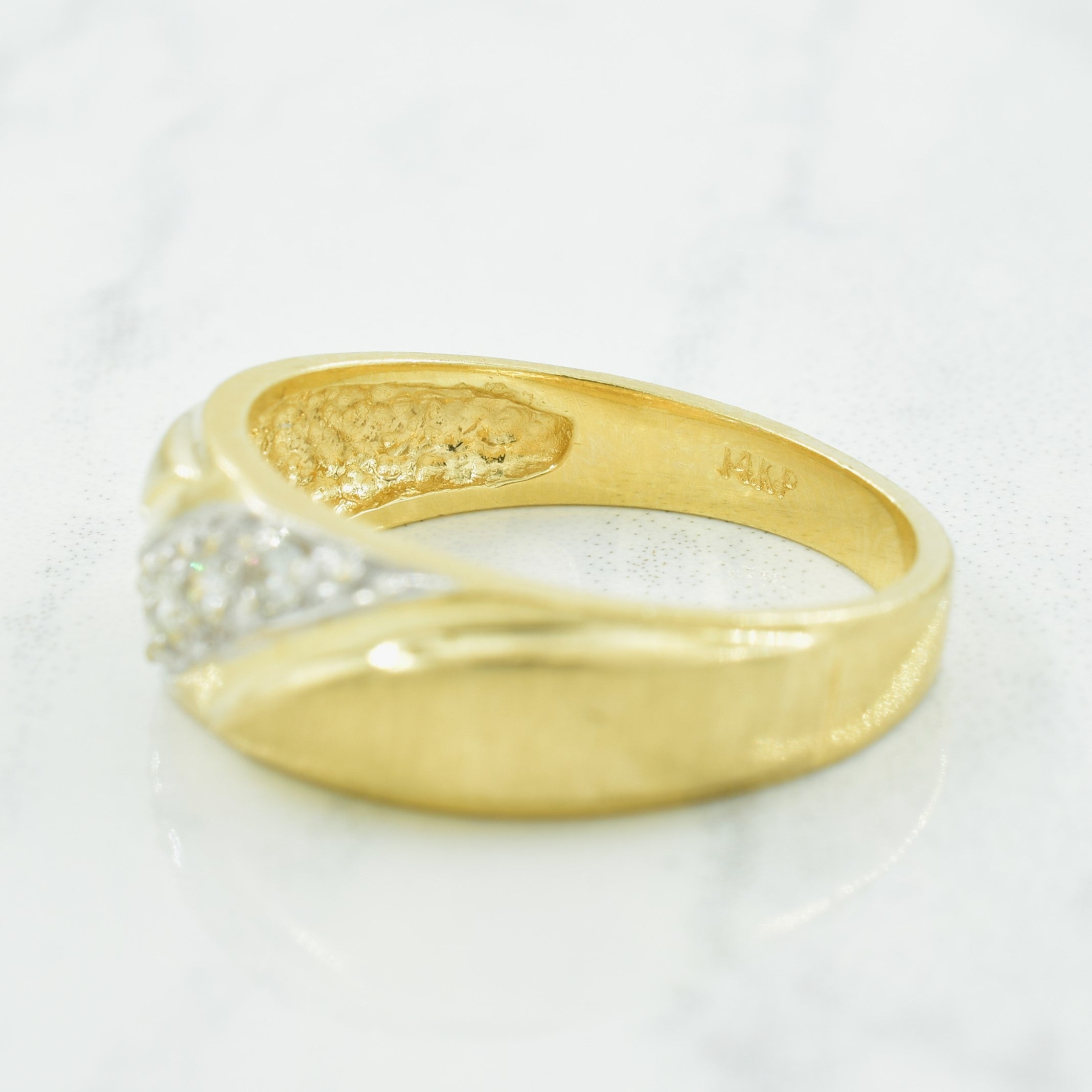 Pave Set Diamond Ring | 0.12ctw | SZ 6.75 |