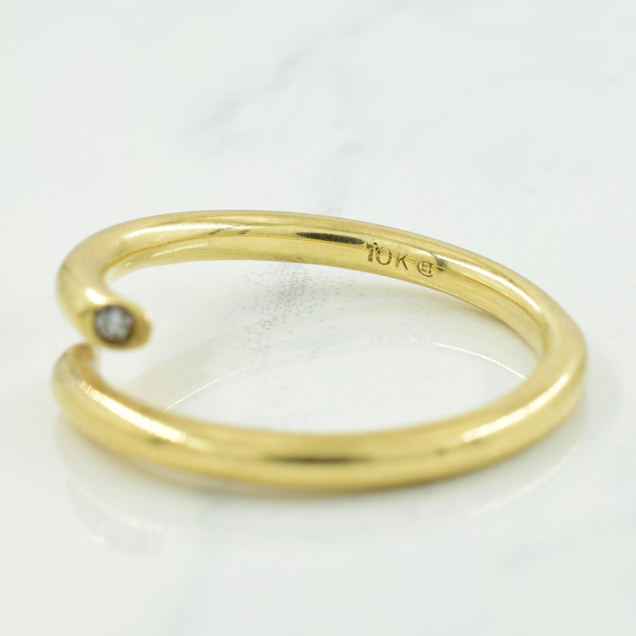 Diamond Bypass Ring | 0.02ctw | SZ 7.5 |