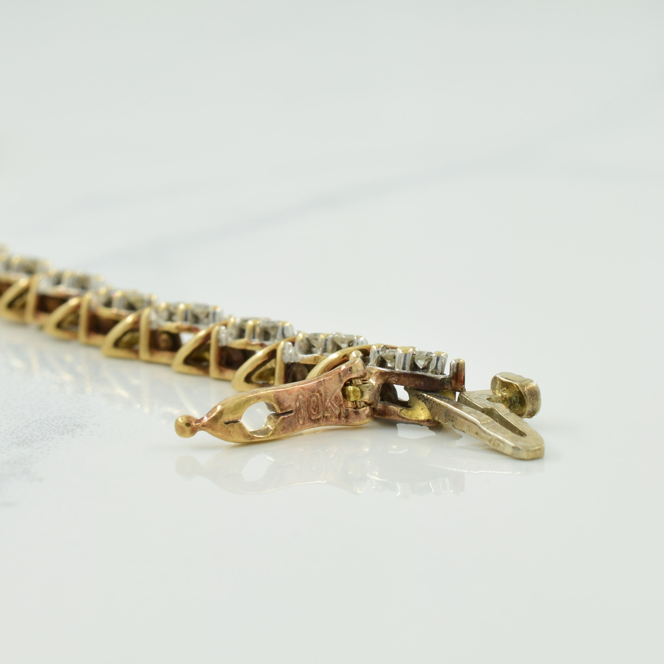 10k Yellow Gold Diamond Bracelet | 0.54ctw | 7.25" |