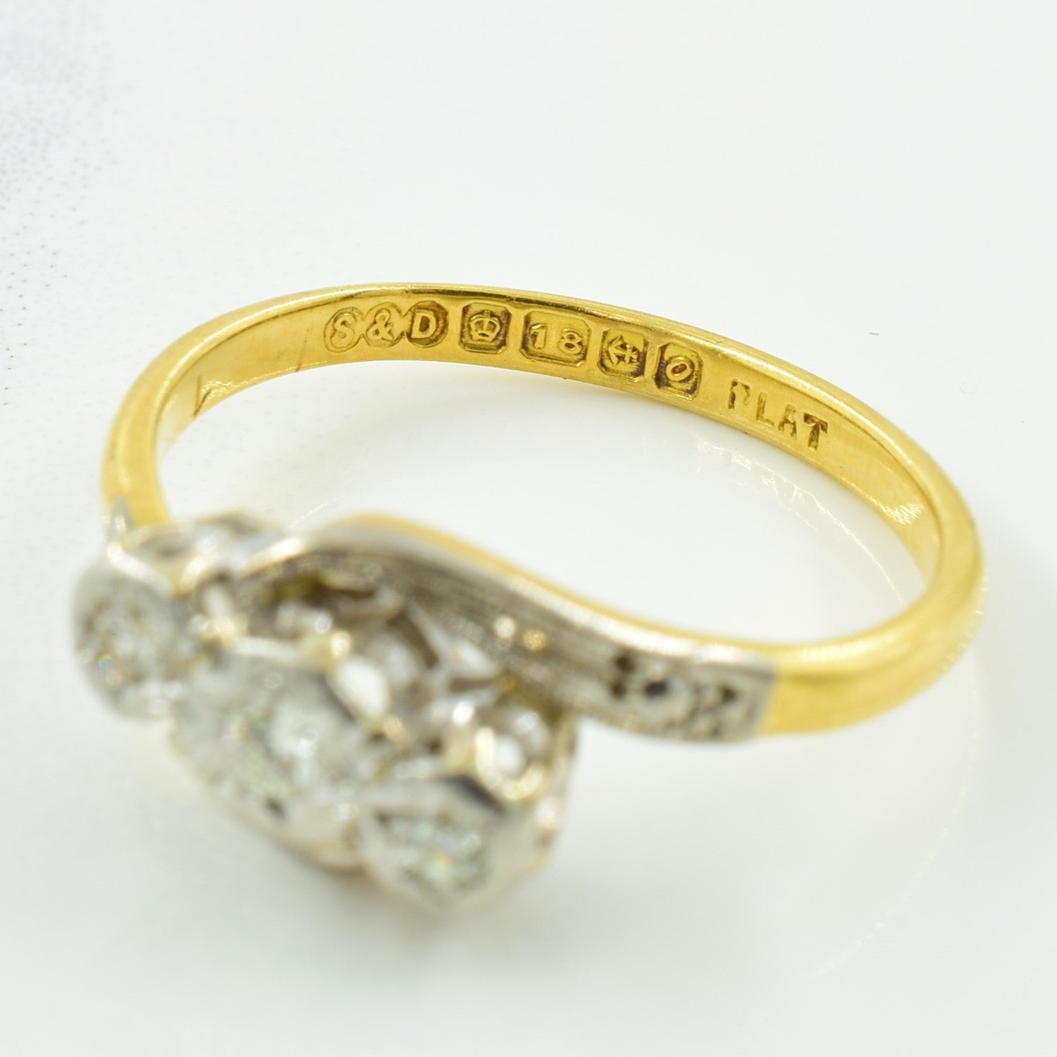 1963 Birmingham Diamond Bypass Ring | 0.07ctw | SZ 5 |