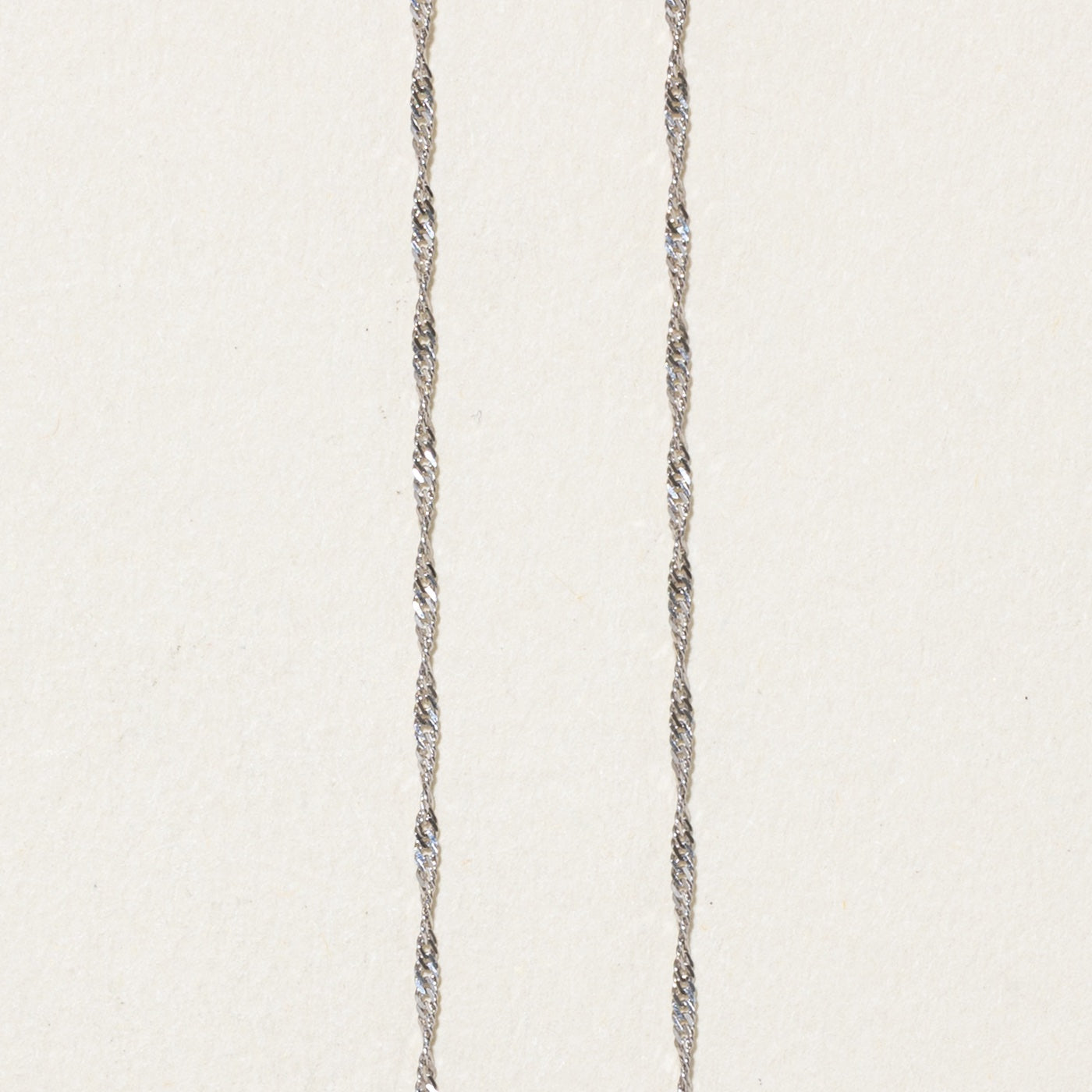 10k White Gold Singapore Chain | 1.1mm | 18"