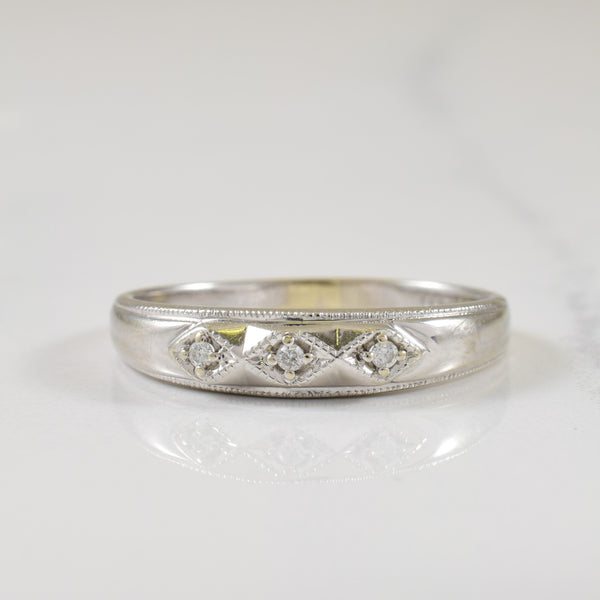 Three Stone Diamond Ring | 0.03ctw | SZ 8 |