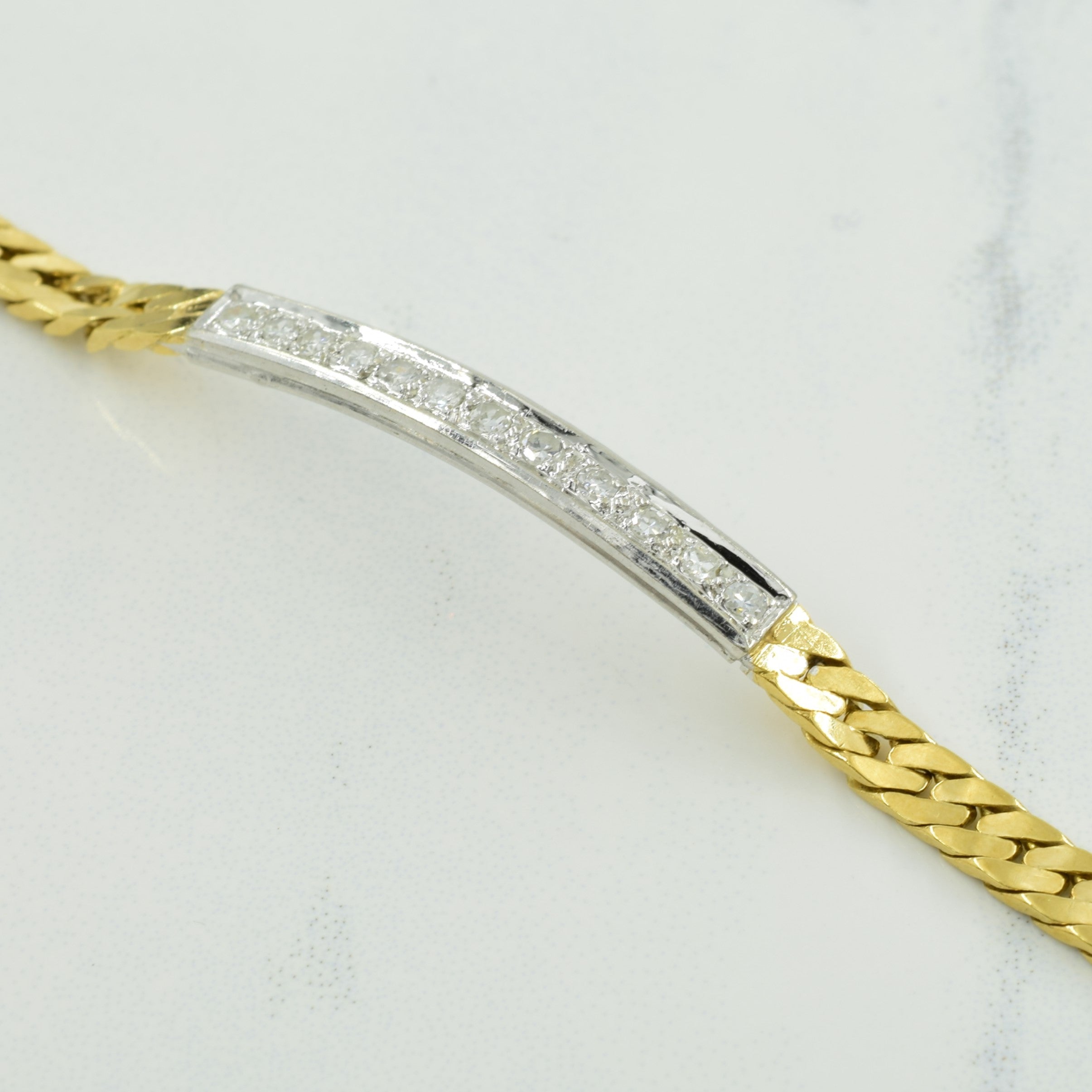Two Tone Gold Diamond Bracelet | 0.24ctw | 7" |