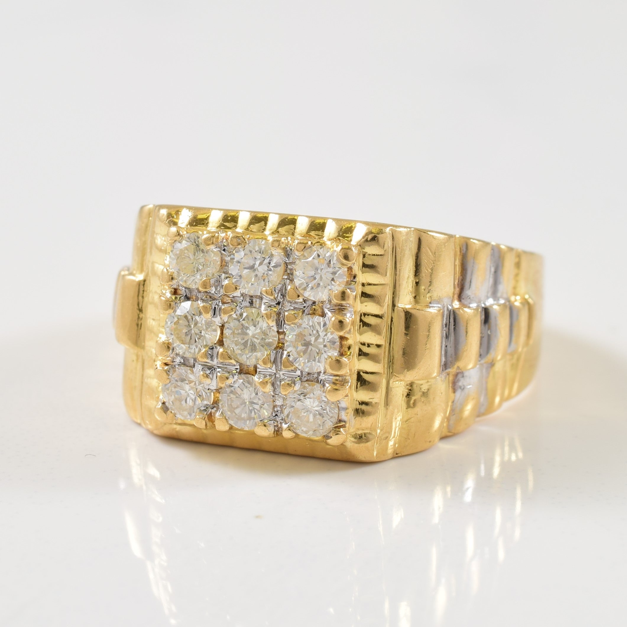 Pave Set Diamond Ring | 0.54ctw | SZ 9 |