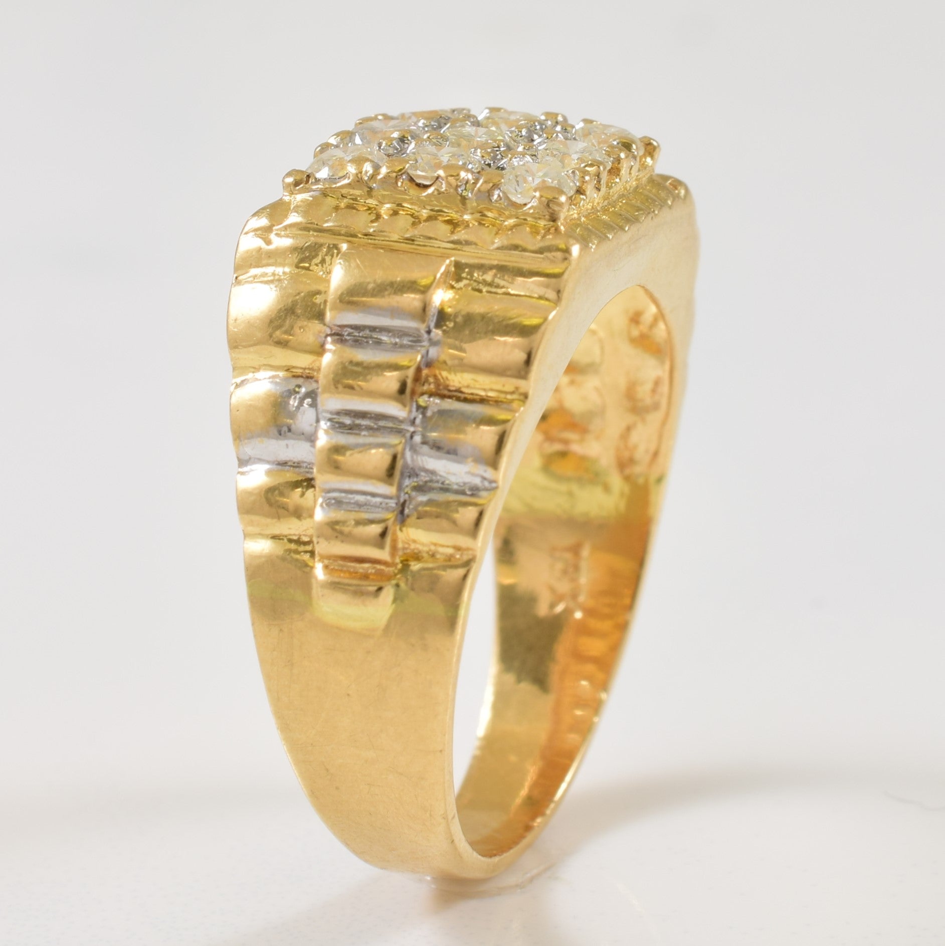 Pave Set Diamond Ring | 0.54ctw | SZ 9 |