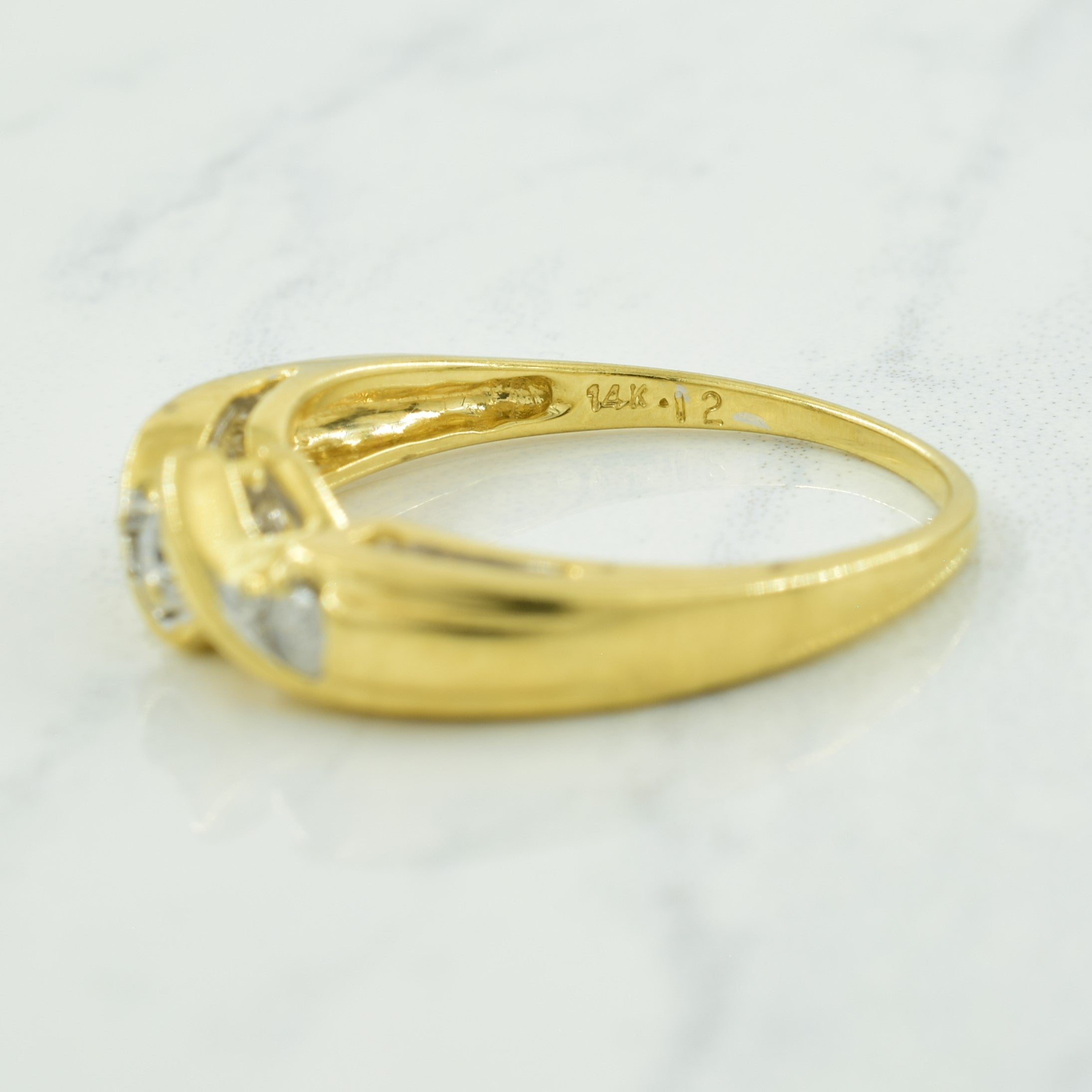 Diamond Bypass Ring | 0.18ctw | SZ 7.5 |
