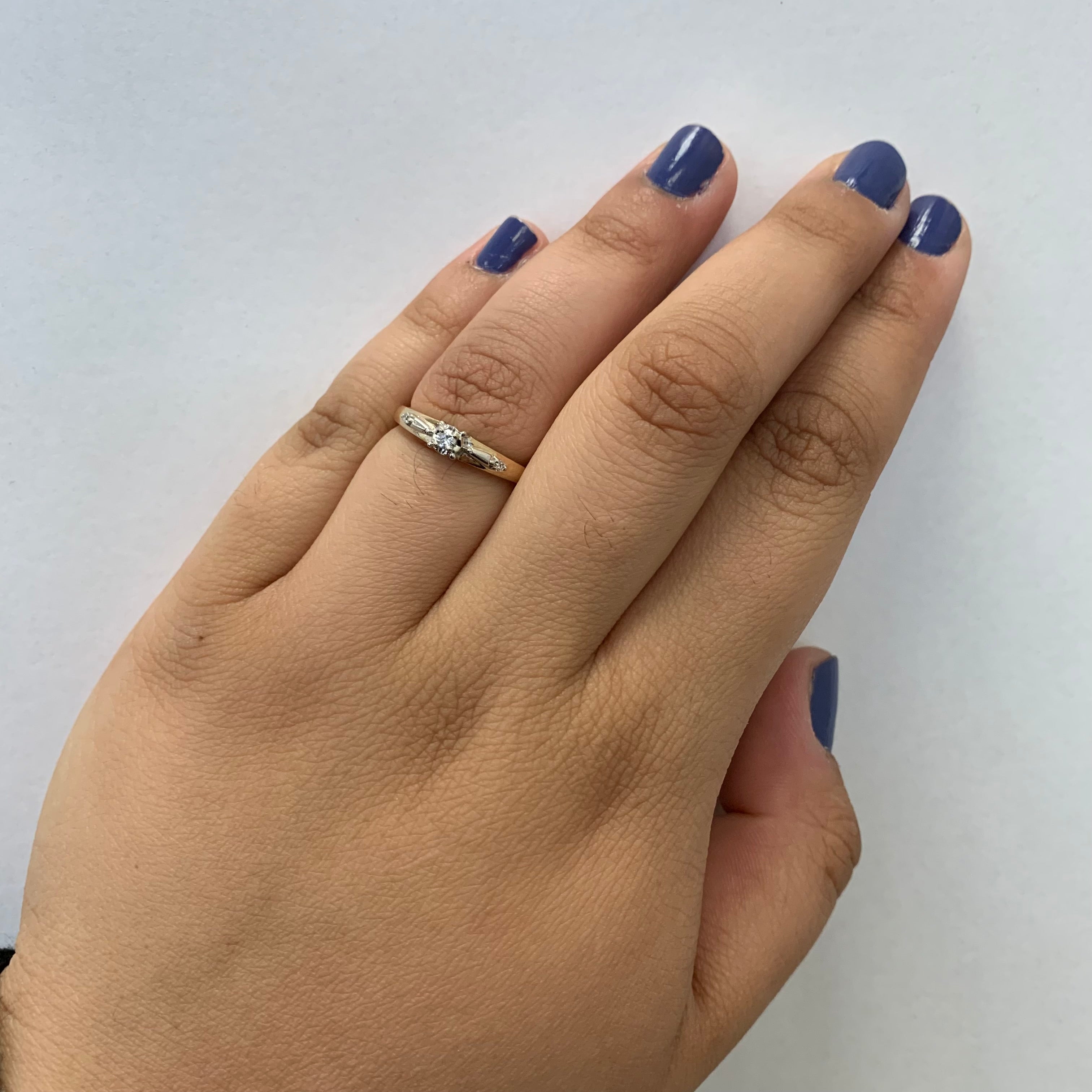 Diamond Cathedral Ring | 0.07ctw | SZ 7.75 |