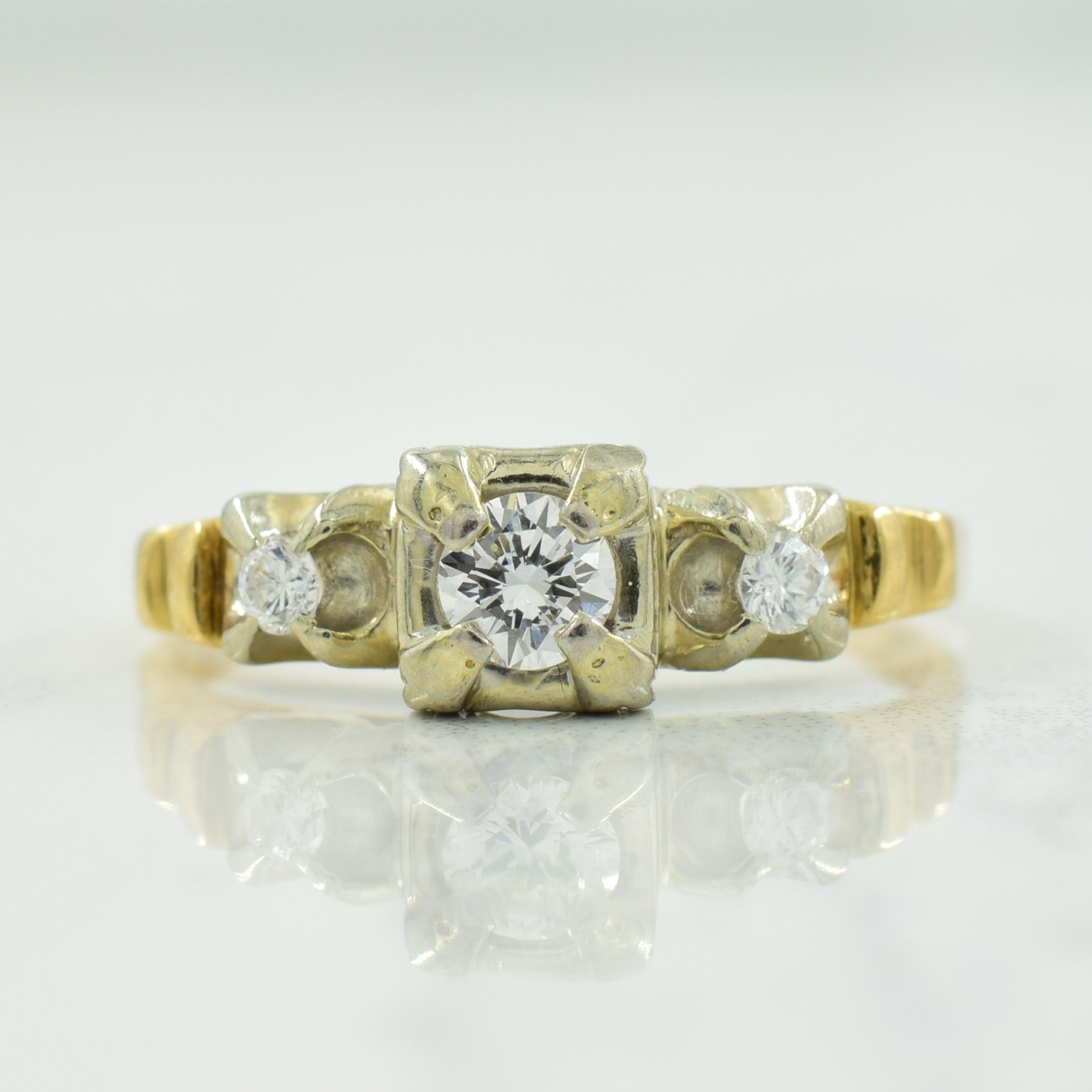 Three Stone Diamond Ring | 0.19ctw | SZ 5.5 |