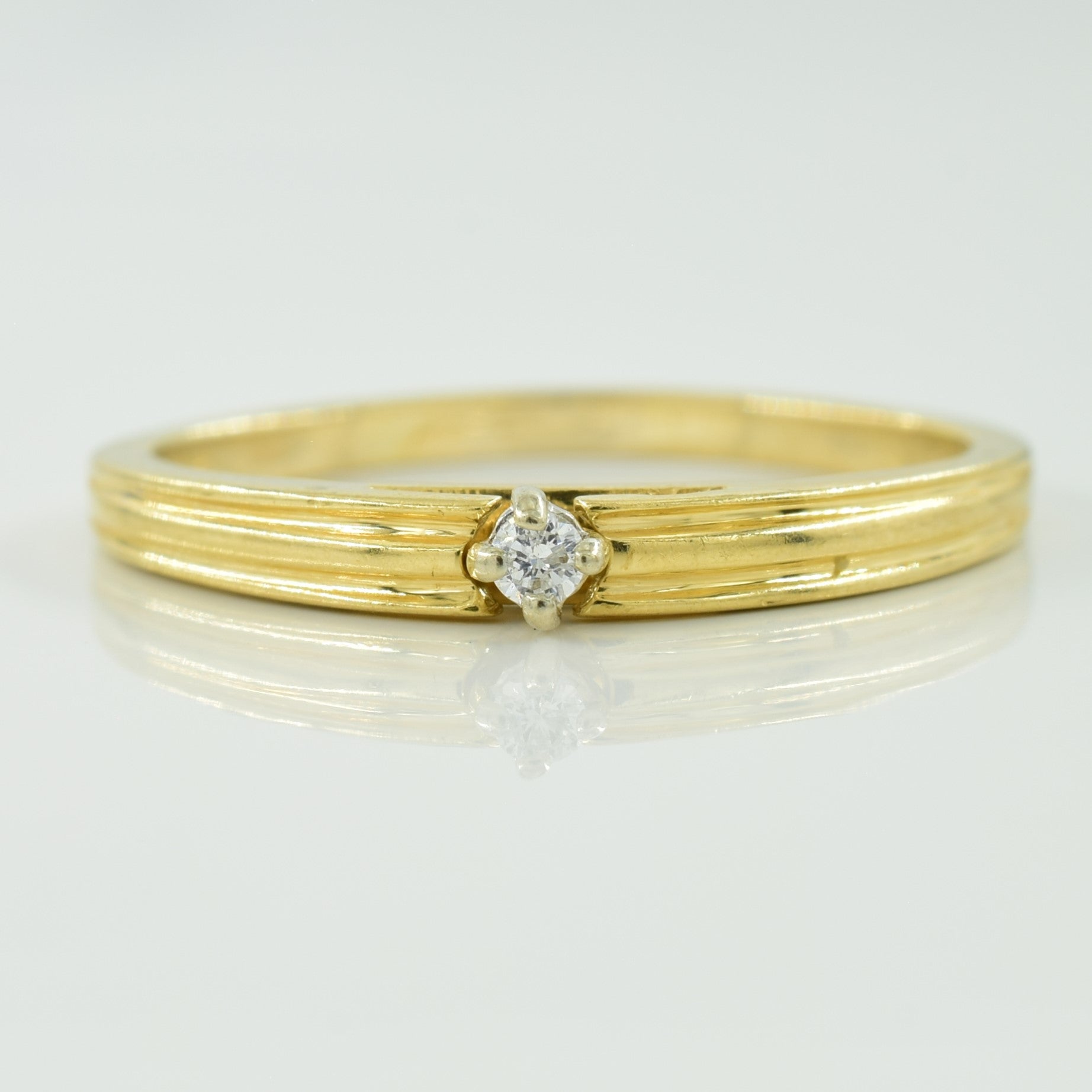 Bague solitaire en diamant | 0,02 ct | Taille 7,75 |