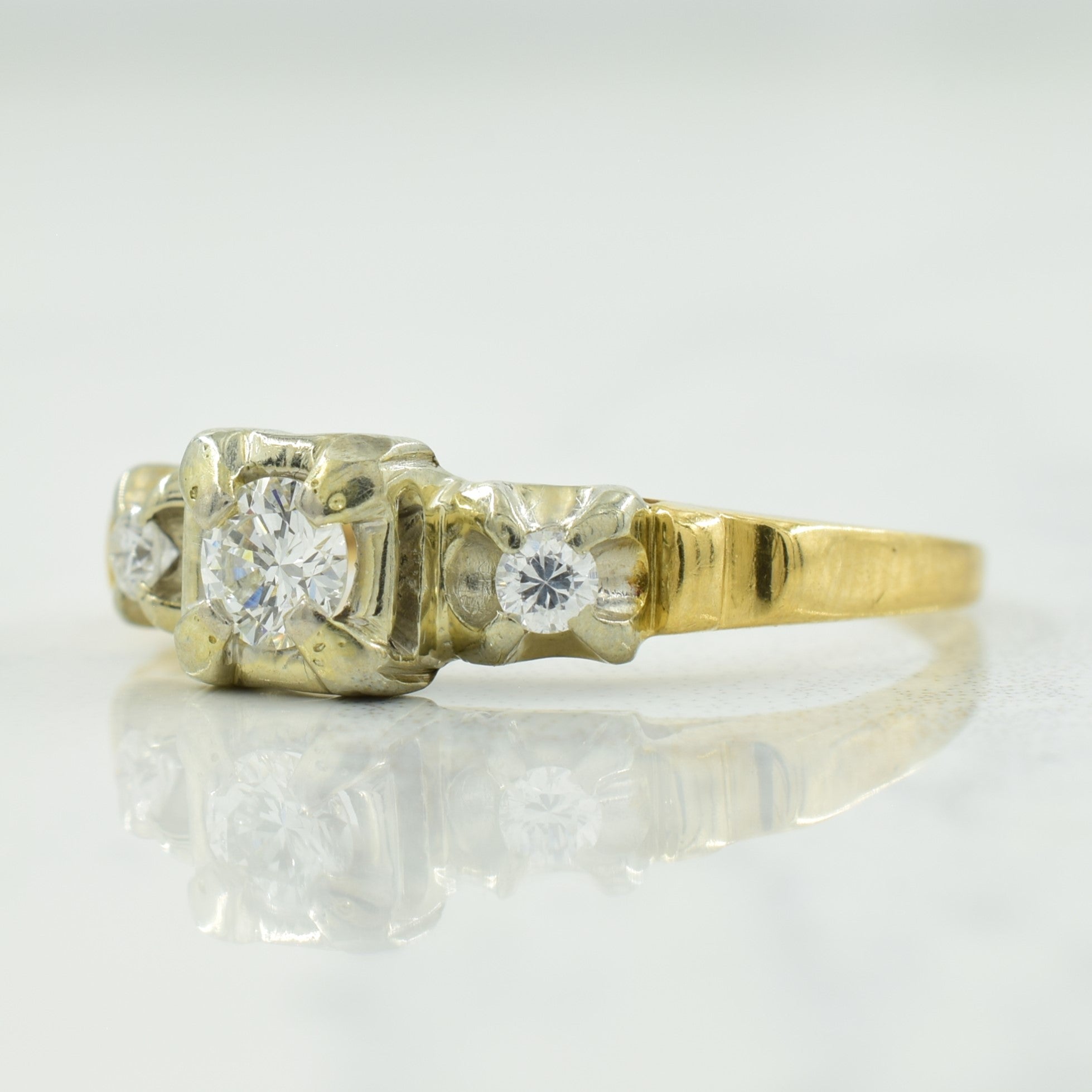 Three Stone Diamond Ring | 0.19ctw | SZ 5.5 |