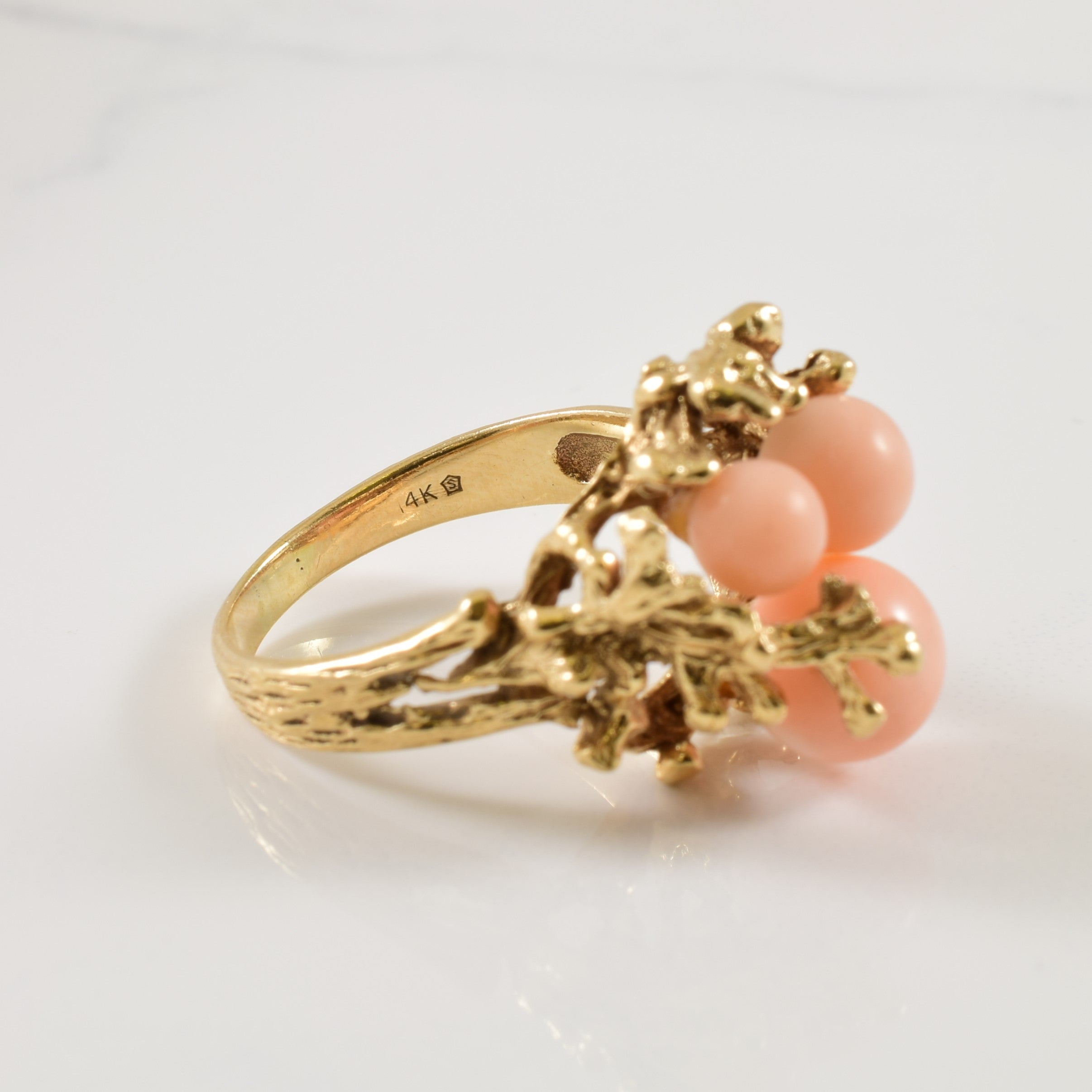 Coral Cocktail Ring | 6.50ctw | SZ 7.75 |