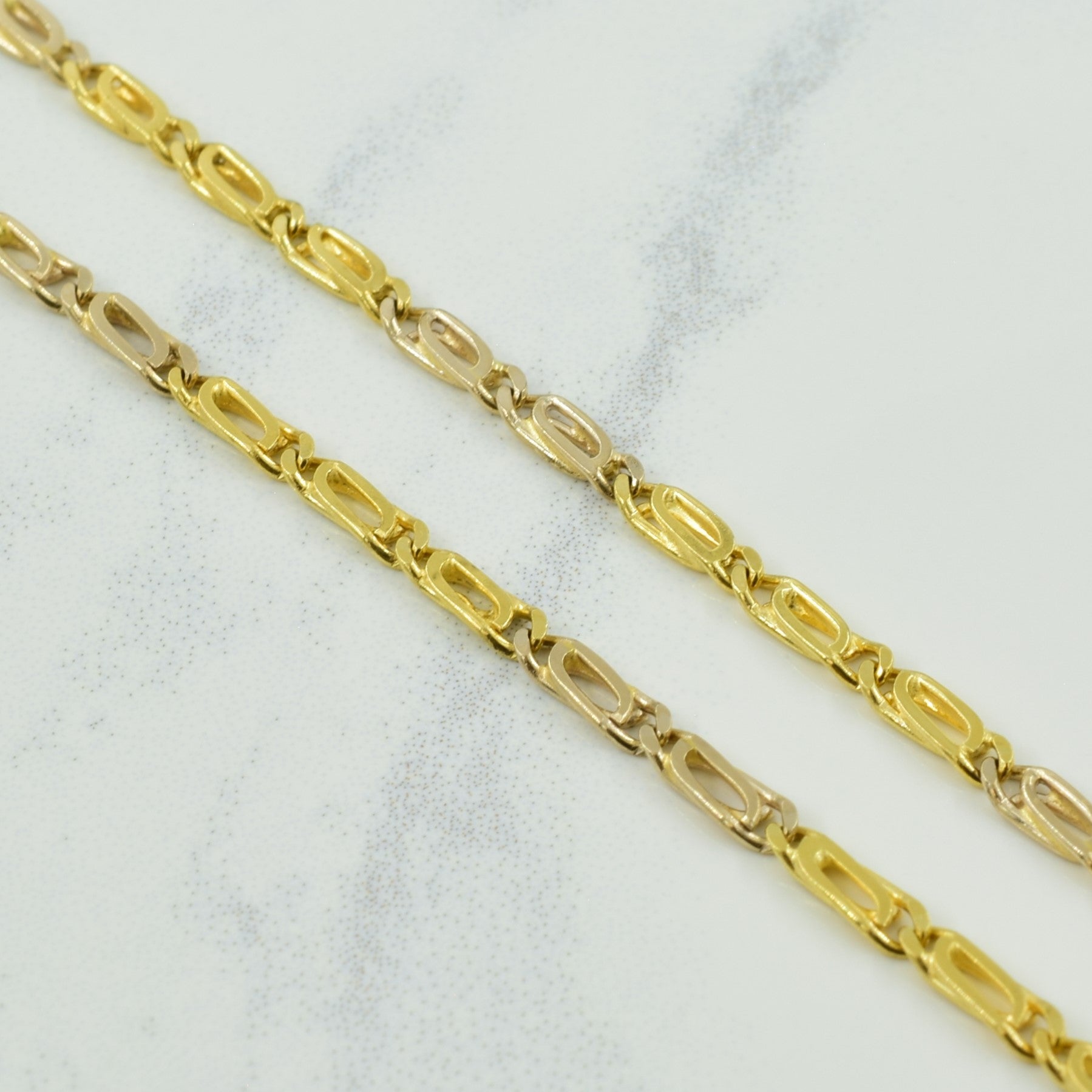 18k Yellow Gold Italian Hallmark Scroll Chain | 19.75" |