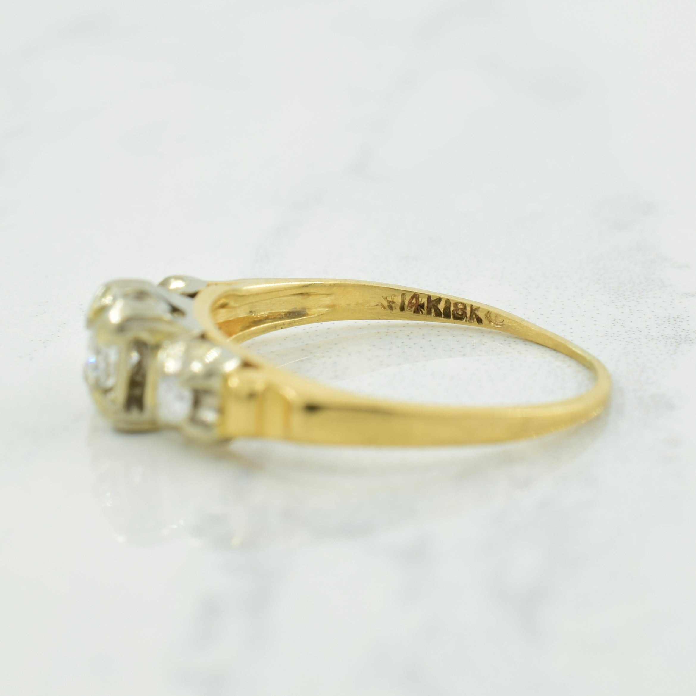 Three Stone Diamond Ring | 0.19ctw | SZ 5.5 |
