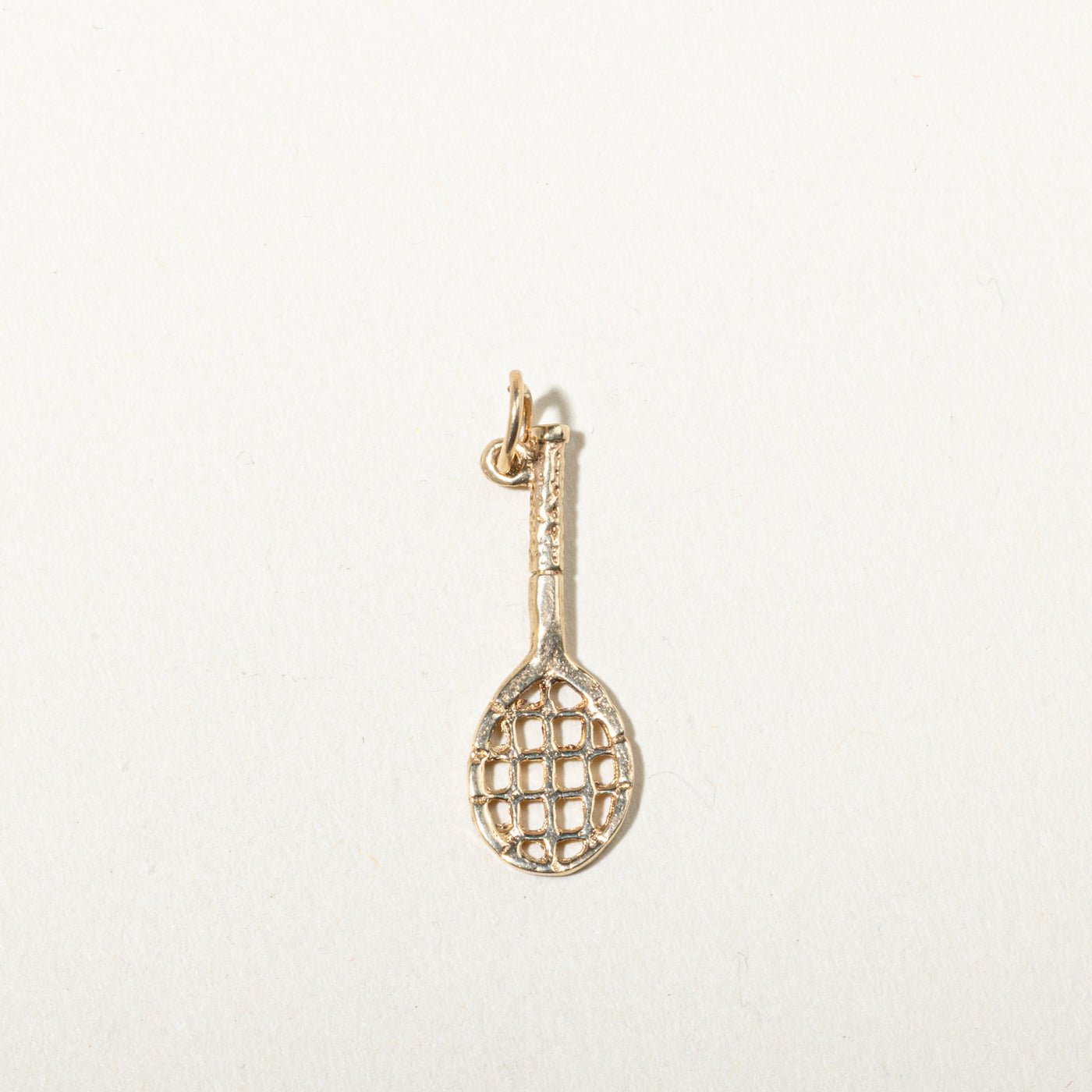 10k Yellow Gold Tennis Racket Charm