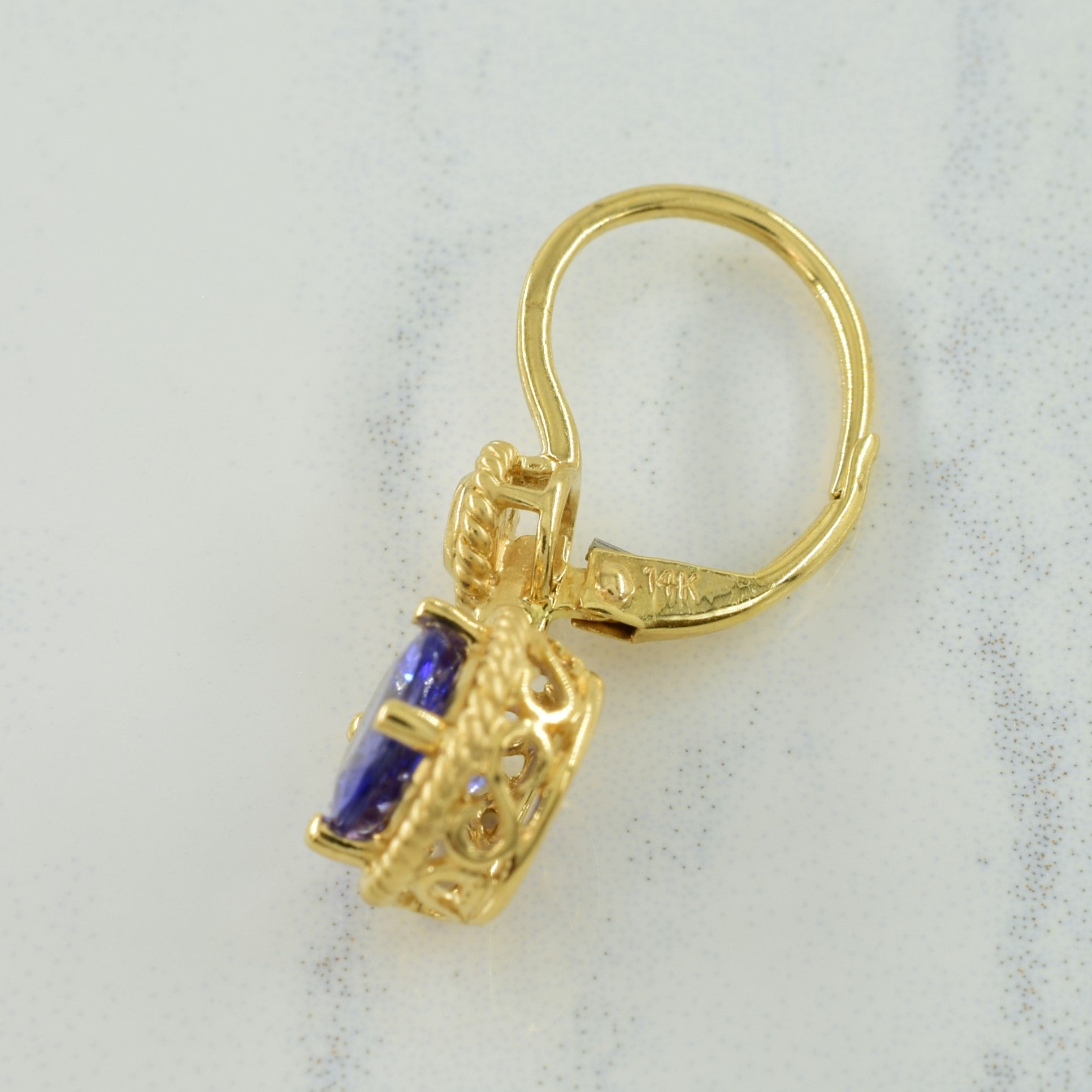 Tanzanite & Diamond Earrings | 1.50ctw, 0.06ctw |