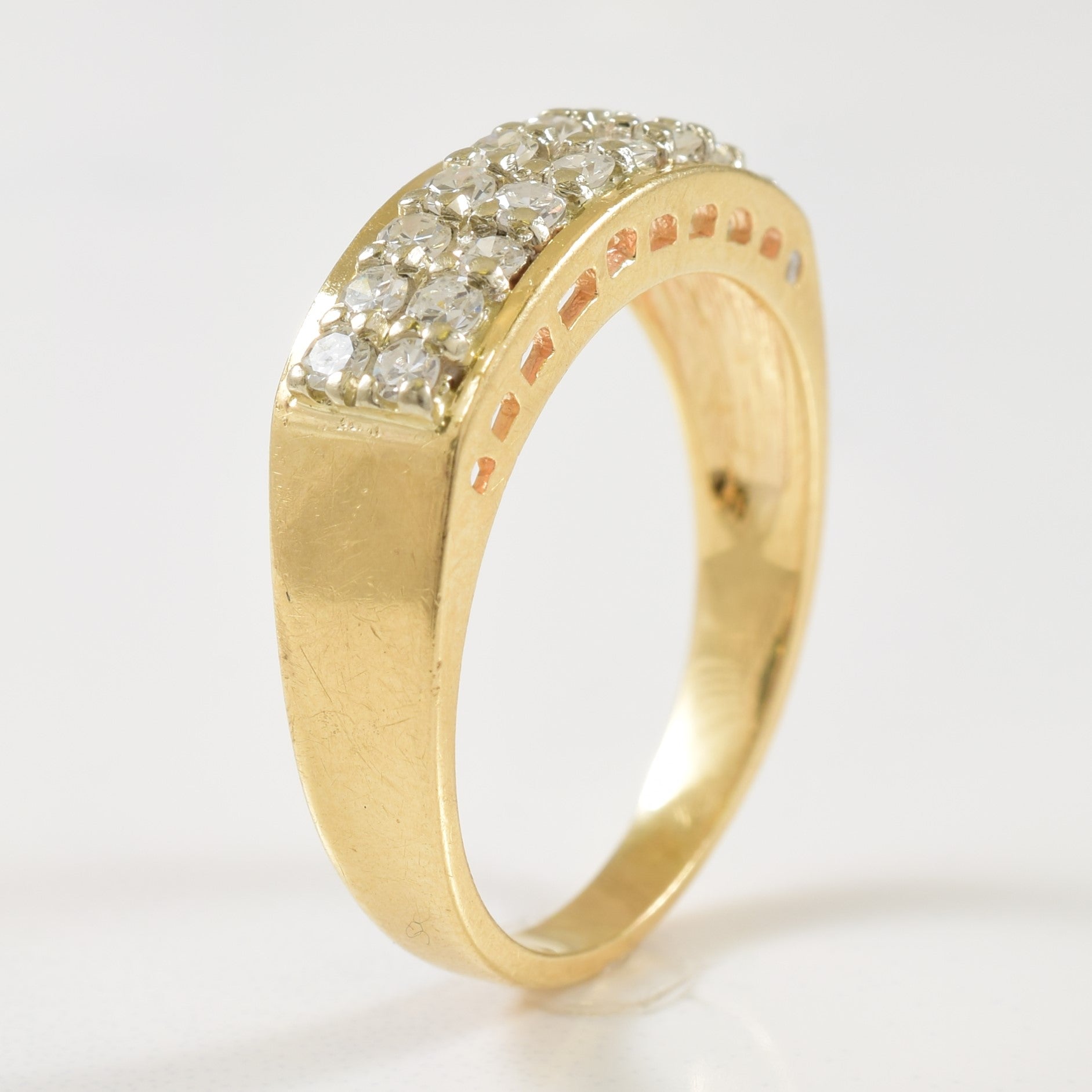 Pave Set Diamond Ring | 0.36ctw | SZ 7.25 |