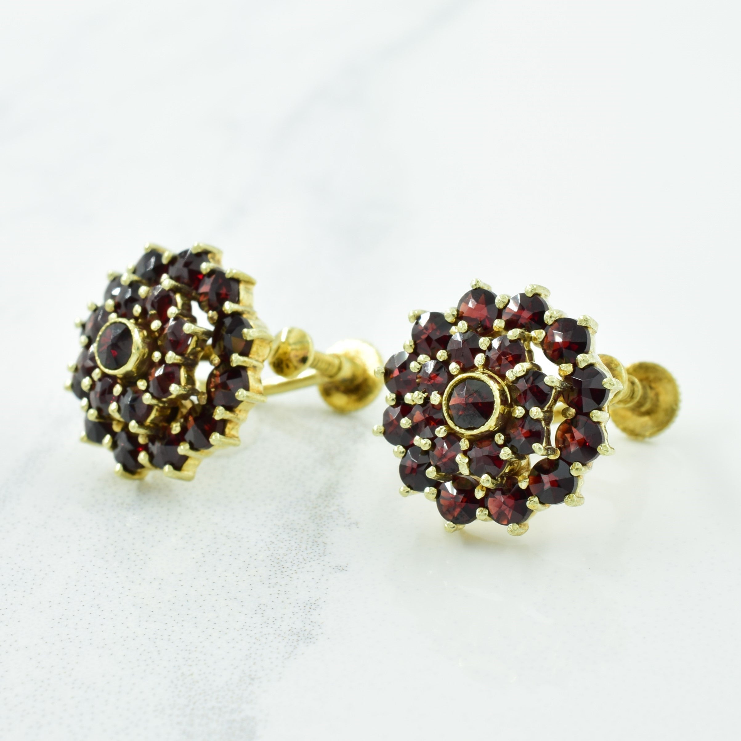 Garnet Screw Back Clip On Earrings | 2.00ctw |