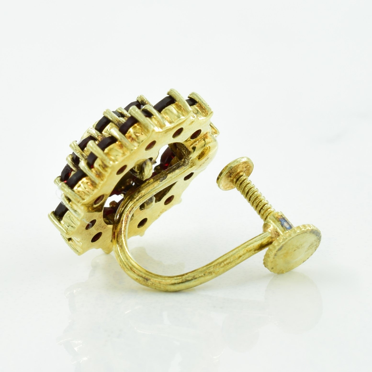 Garnet Screw Back Clip On Earrings | 2.00ctw |