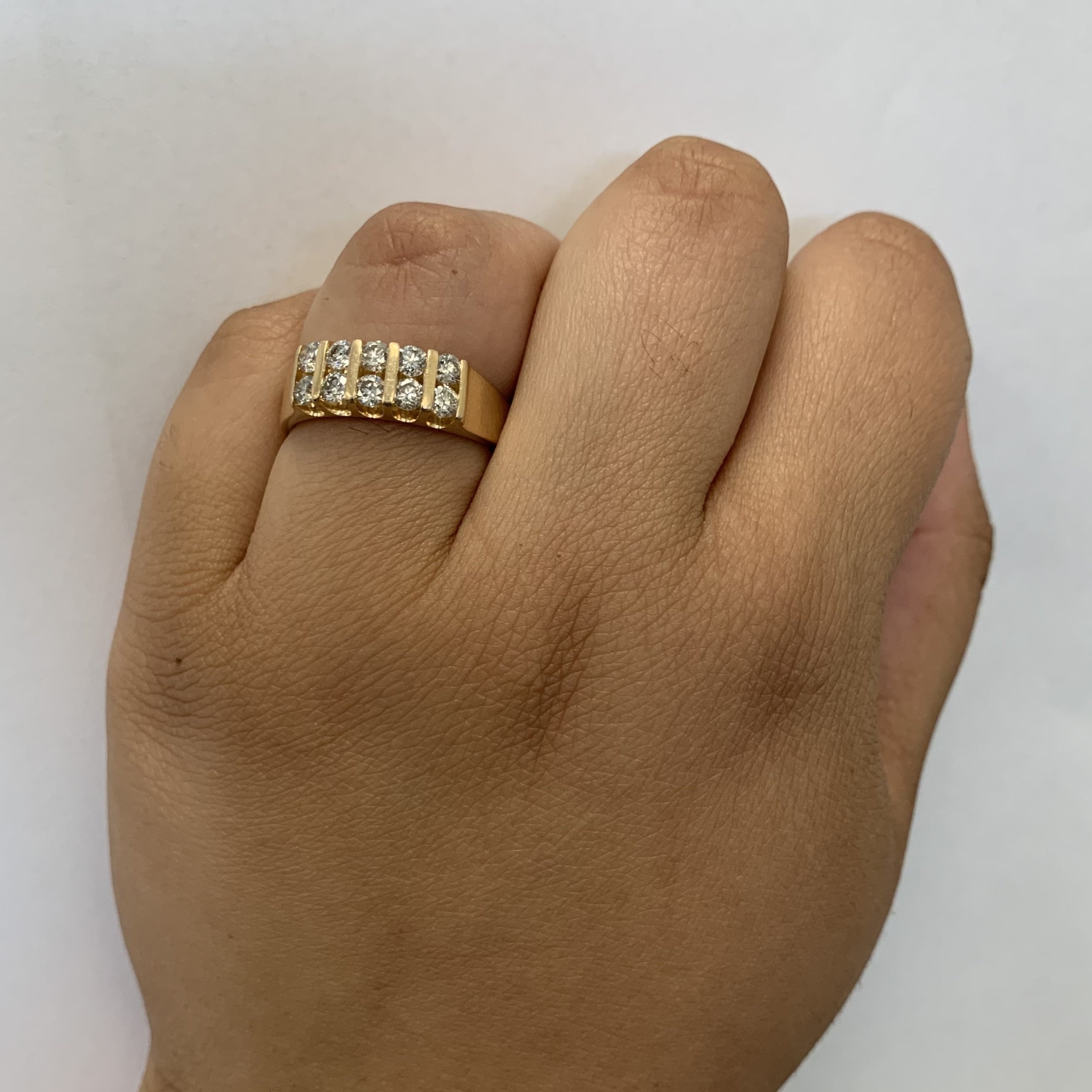 Bague sertie de diamants en canal | 0,80 ct | Taille 8,75 |