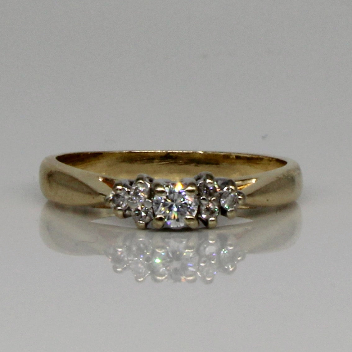 Seven Stone Diamond Ring | 0.12ctw | SZ 6.5 |