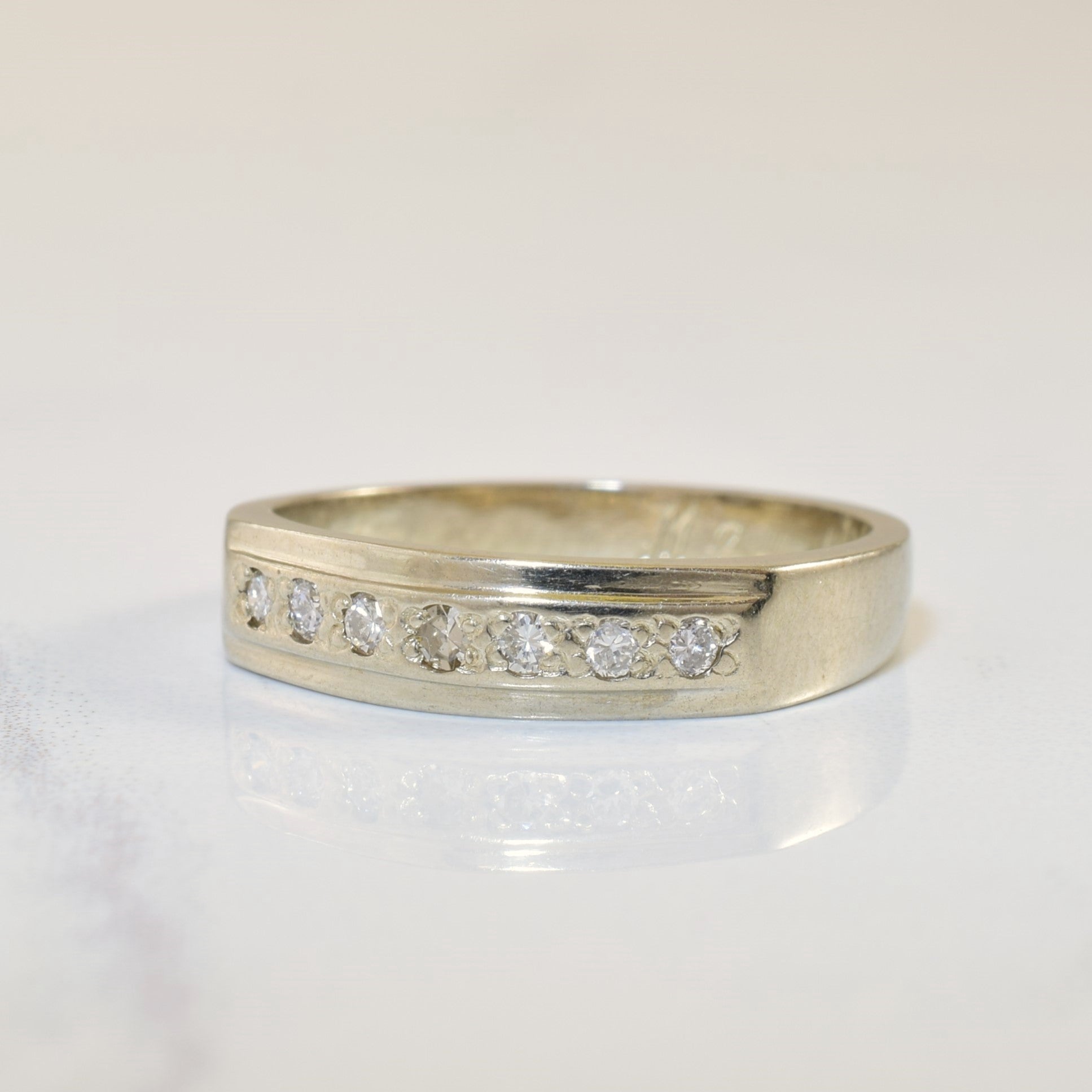 Pave Set Diamond Wedding Band | 0.15ctw | SZ 6.25 |