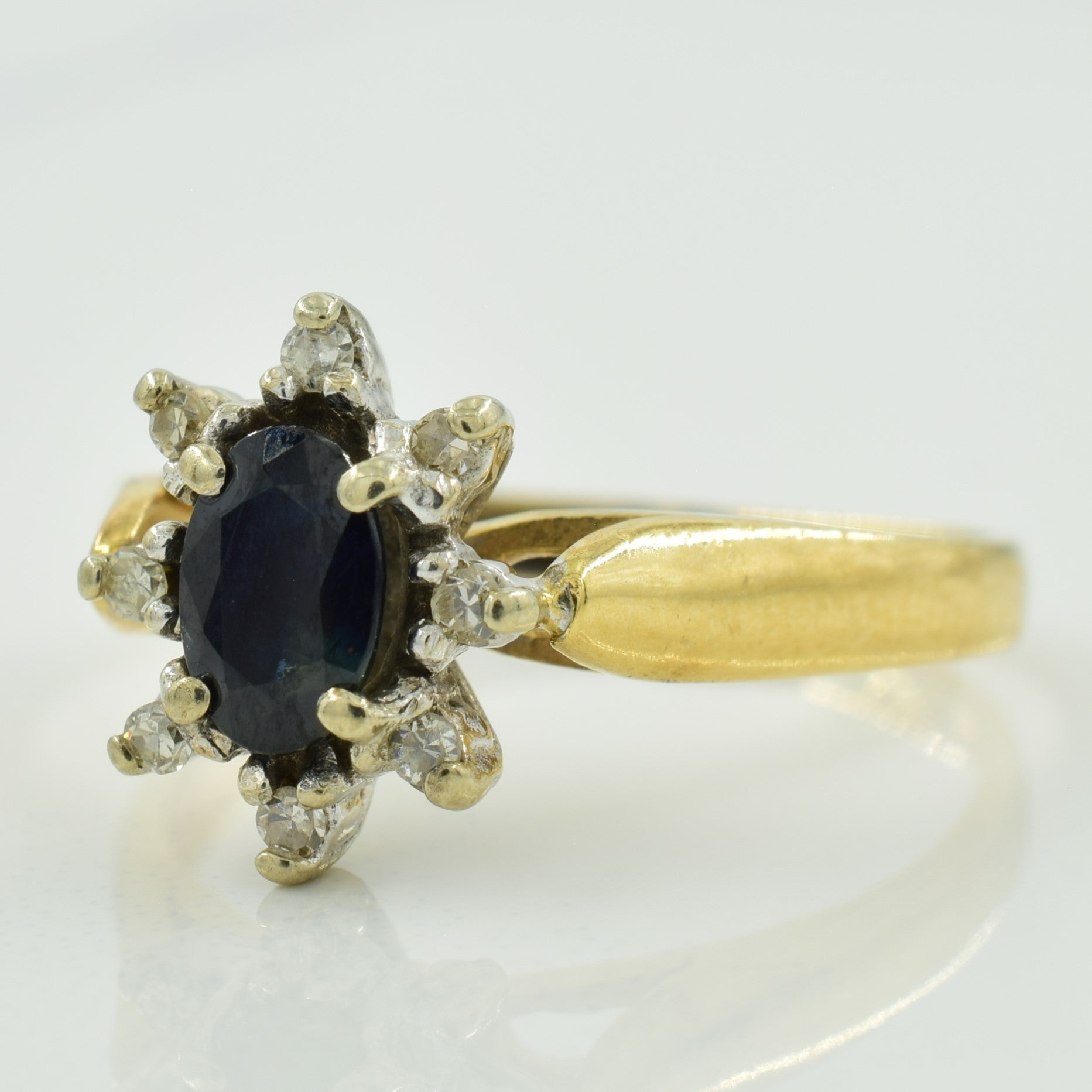 Sapphire & Diamond Halo Ring | 0.50ct, 0.07ctw | SZ 5 |
