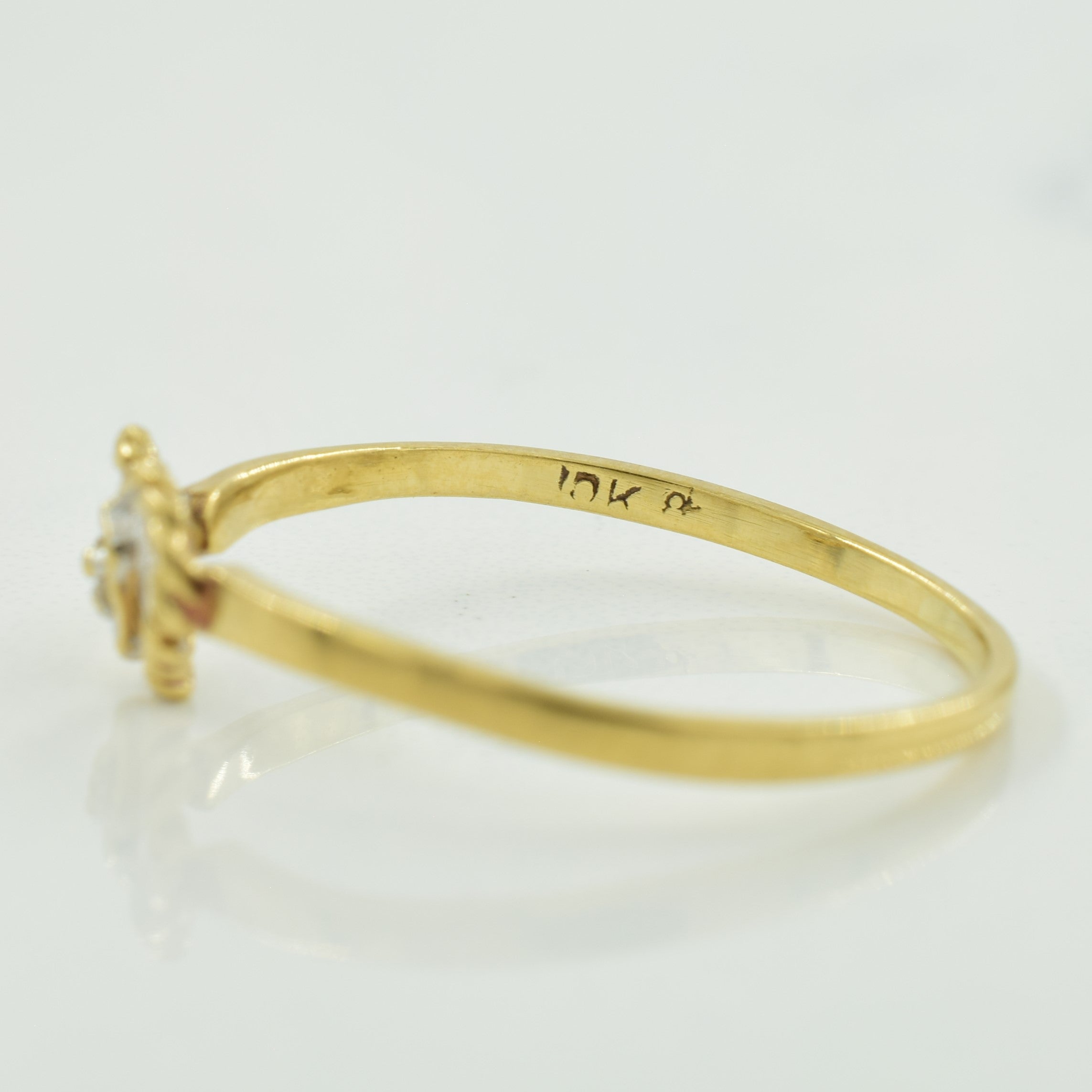Diamond Heart Shaped Ring | 0.02ct | SZ 6.5 |