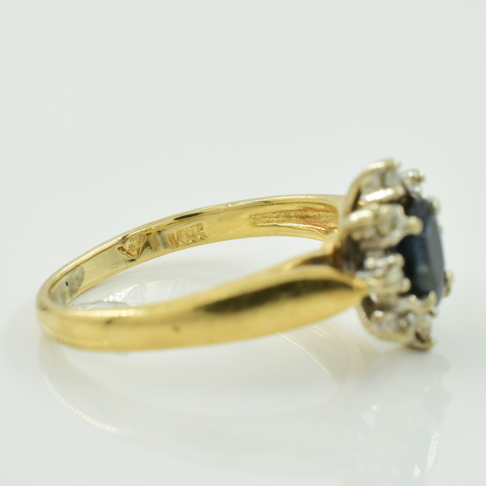 Sapphire & Diamond Halo Ring | 0.50ct, 0.07ctw | SZ 5 |