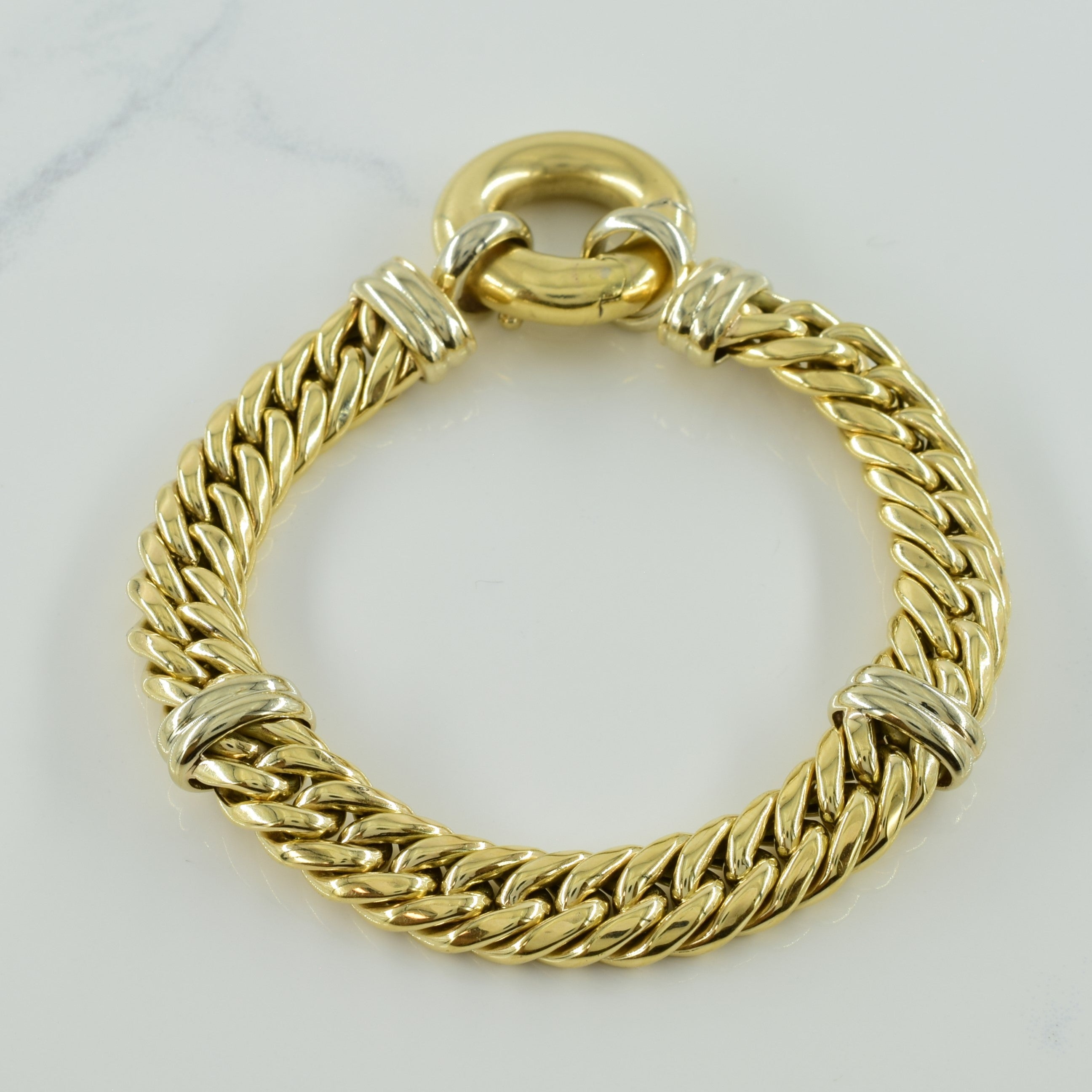 Bracelet à maillons gourmette en or jaune 9 carats | 7,5" |