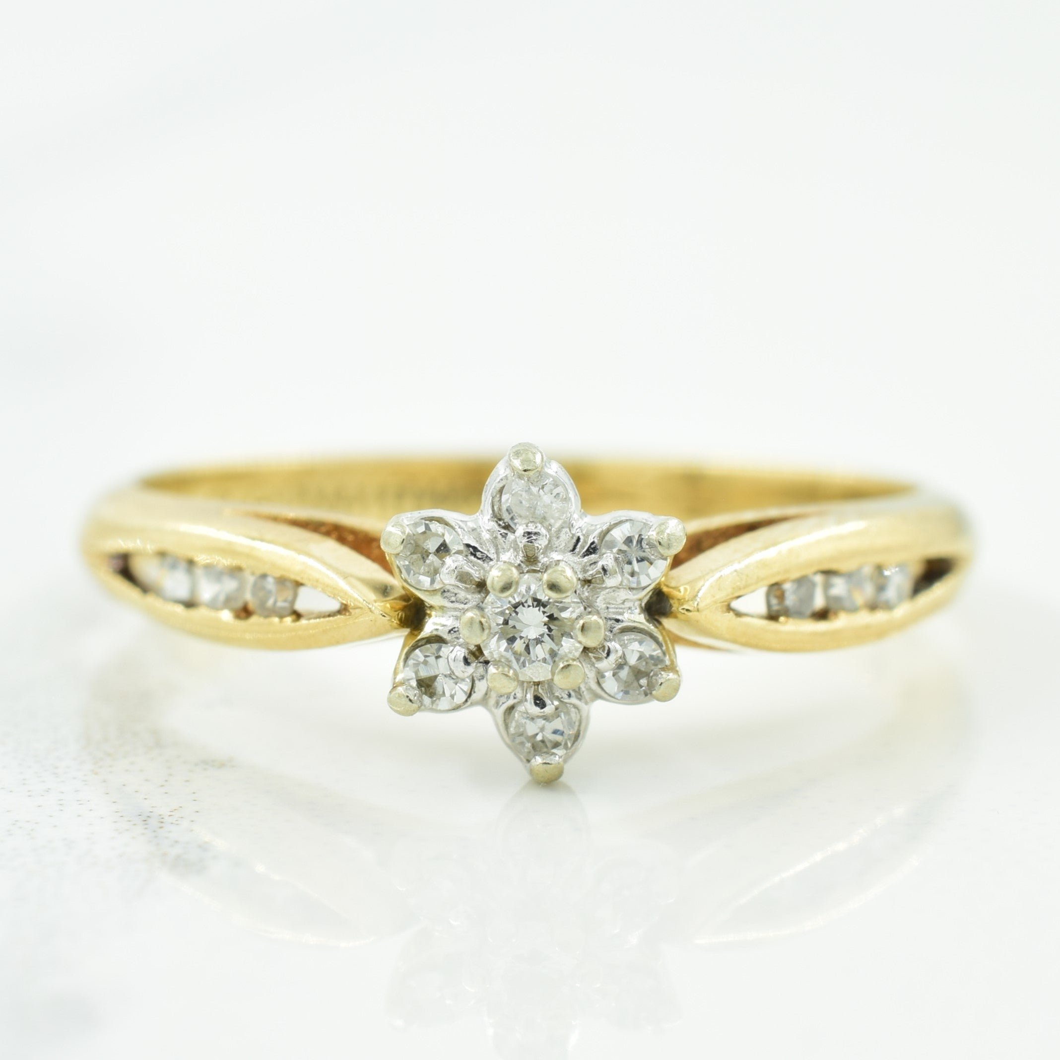 Diamond Cathedral Ring | 0.12ctw | SZ 6.5 |