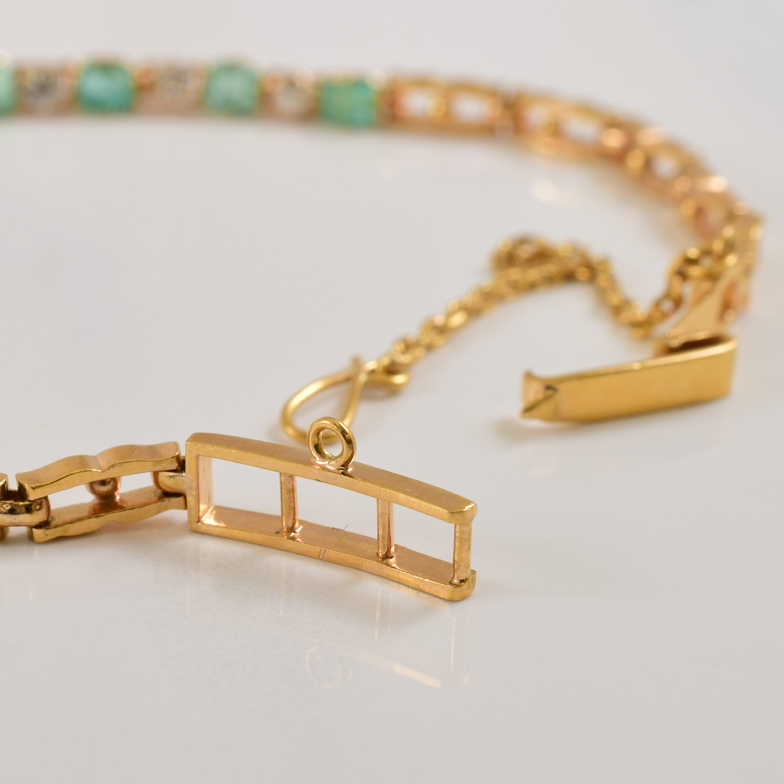 Emerald & Diamond Bracelet | 1.30ctw, 0.56ctw | 6" |
