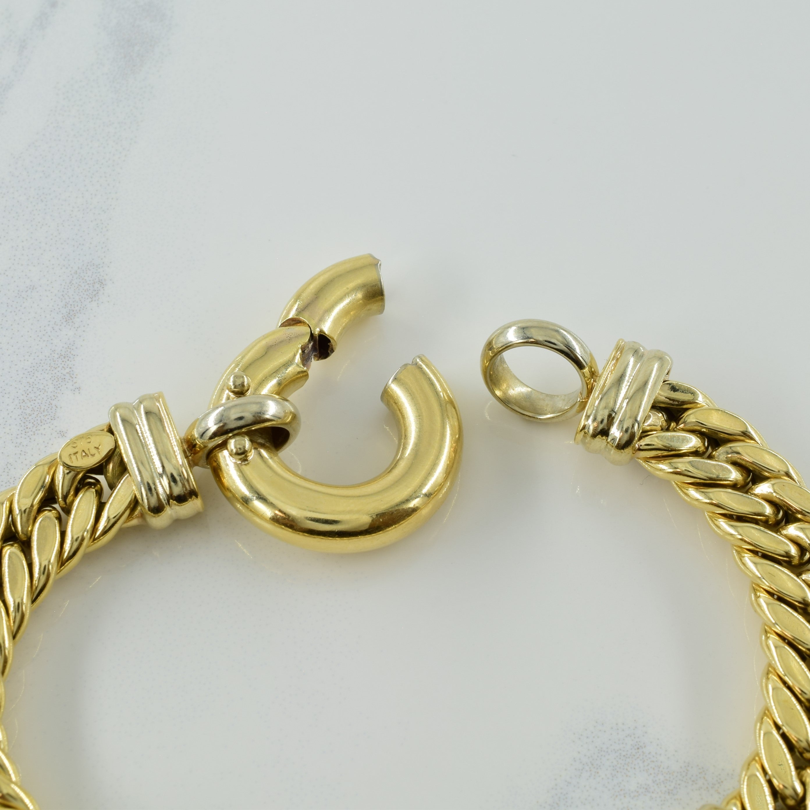 Bracelet à maillons gourmette en or jaune 9 carats | 7,5" |