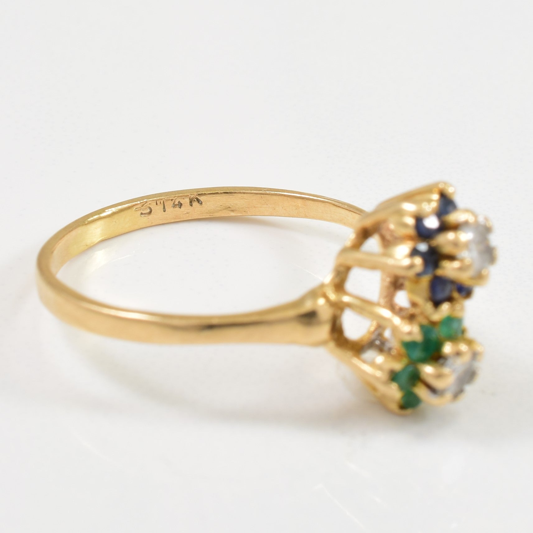 Multi Gem & Diamond Ring | 0.30ctw, 0.14ctw | SZ 6 |