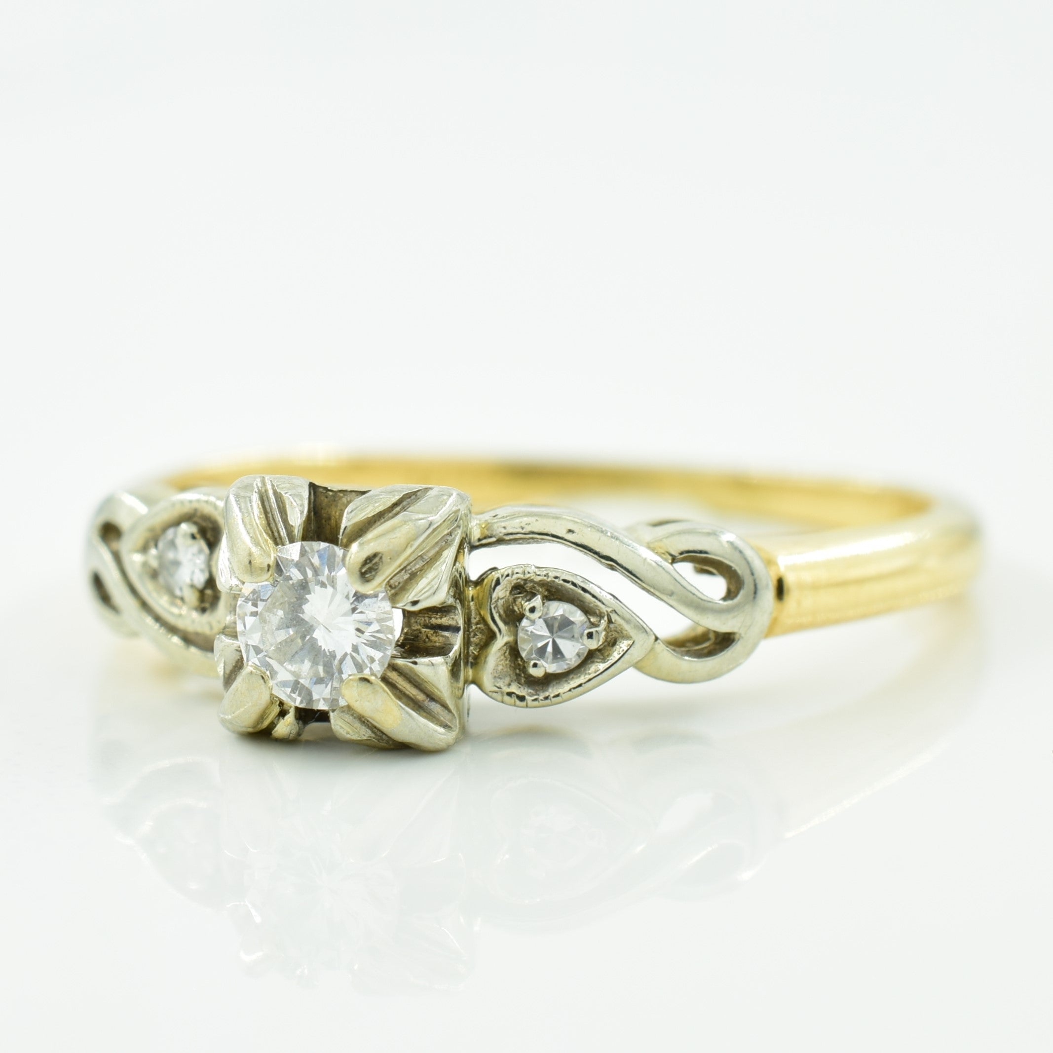Three Stone Diamond Ring | 0.14ctw | SZ 6.5 |
