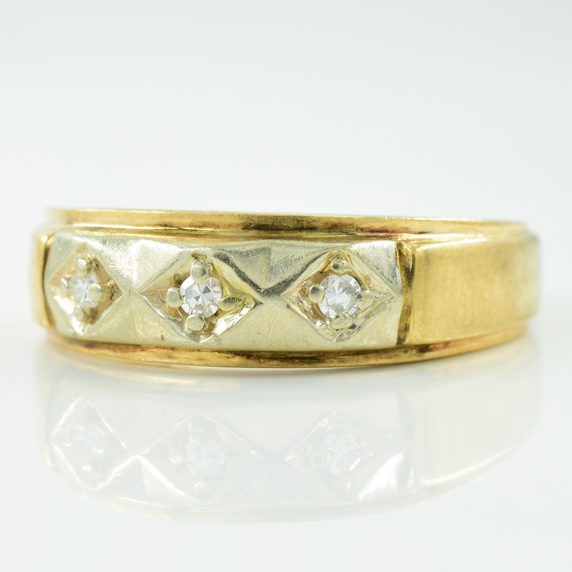 Three Stone Diamond Ring | 0.04ctw | SZ 6.75 |