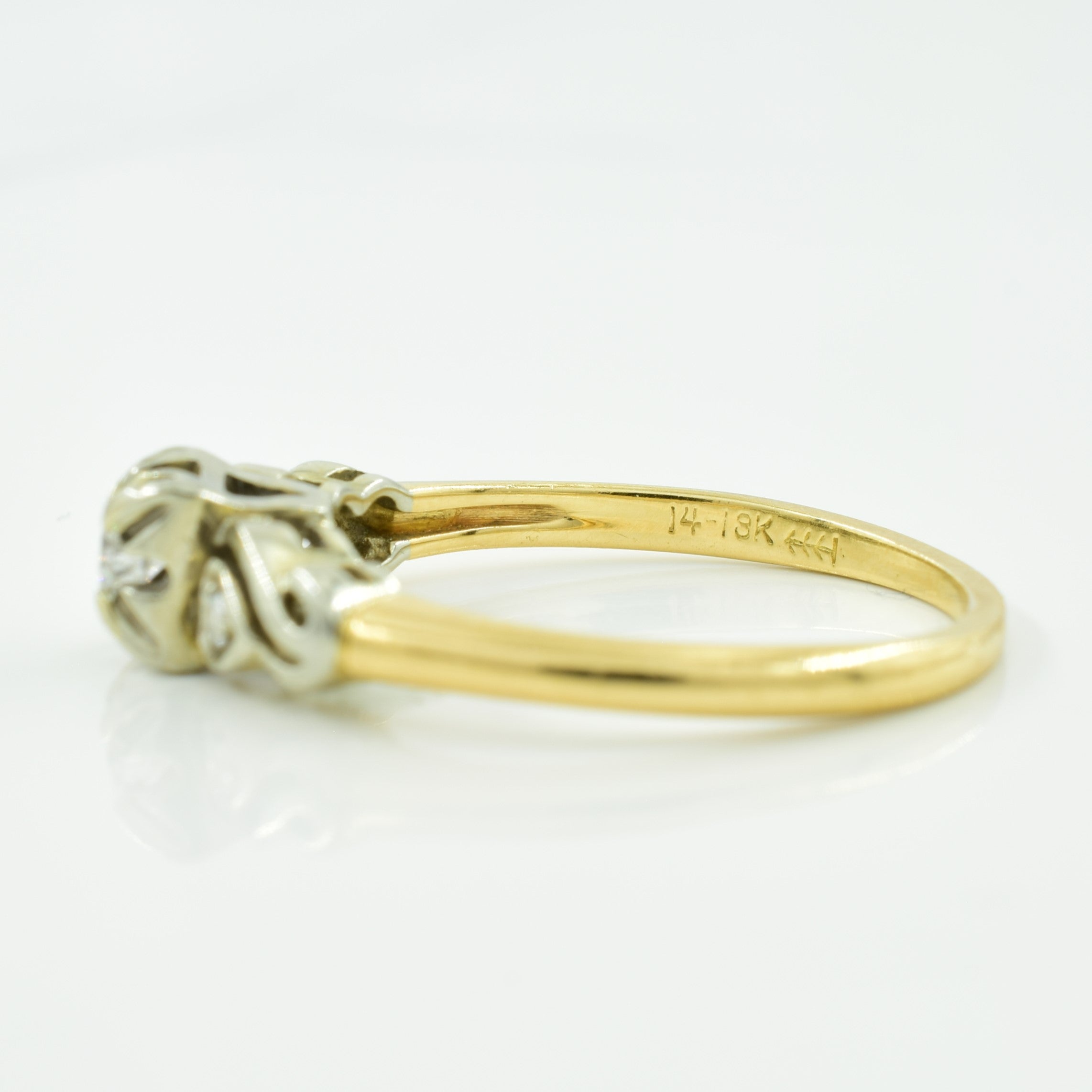 Three Stone Diamond Ring | 0.14ctw | SZ 6.5 |
