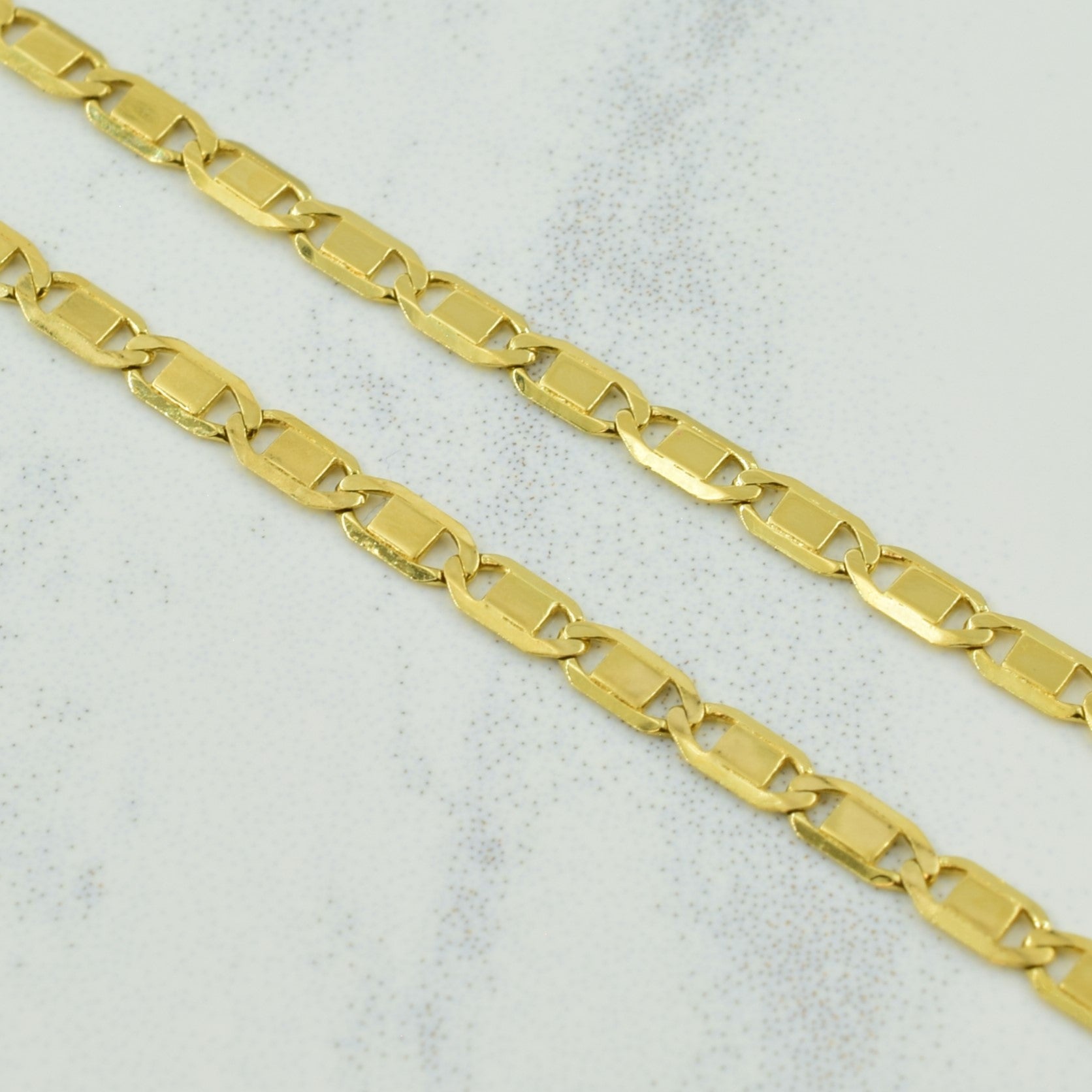18k Yellow Gold Italian Hallmark Anchor Chain | 18" |