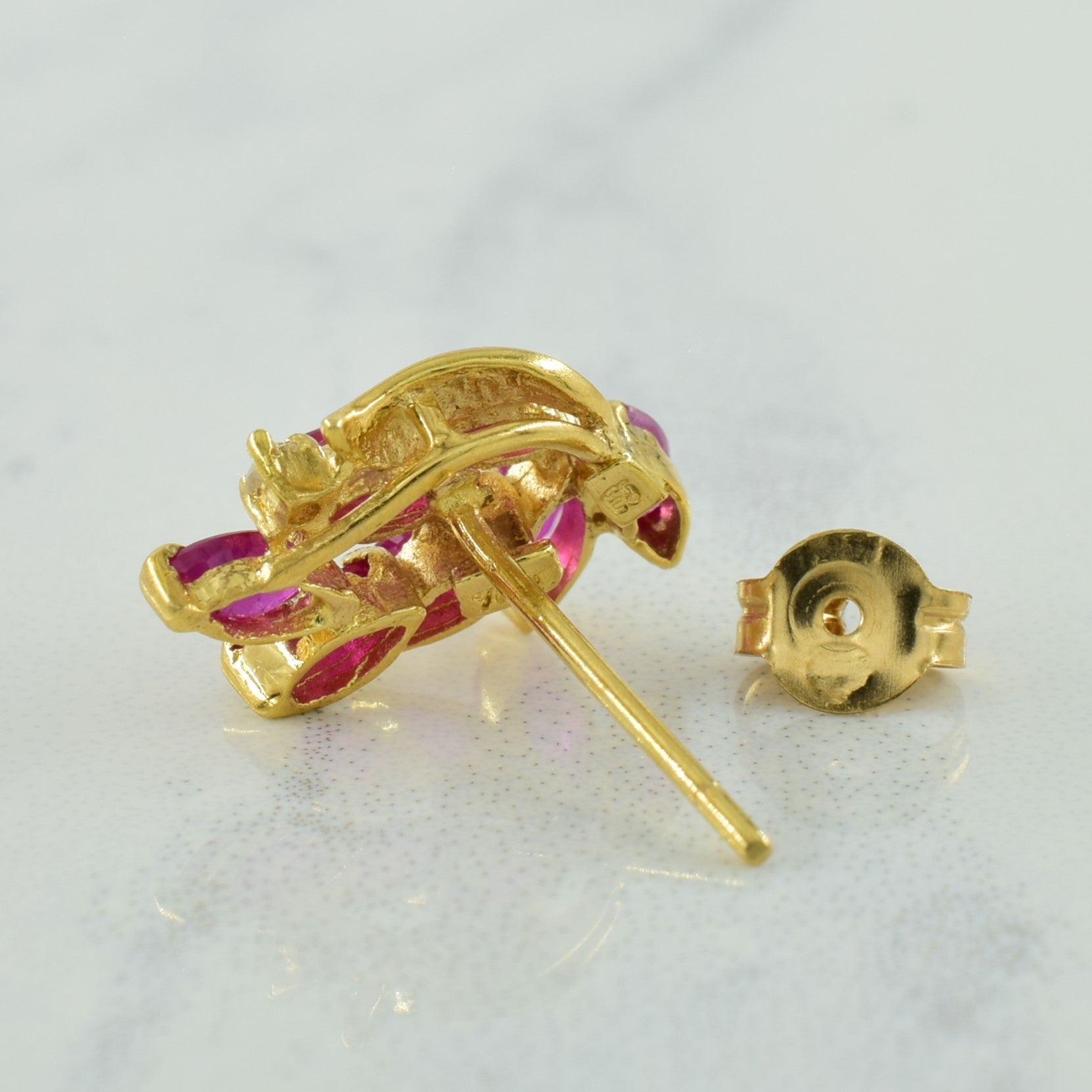 Ruby & Diamond Earrings | 1.50ctw, 0.04ctw |