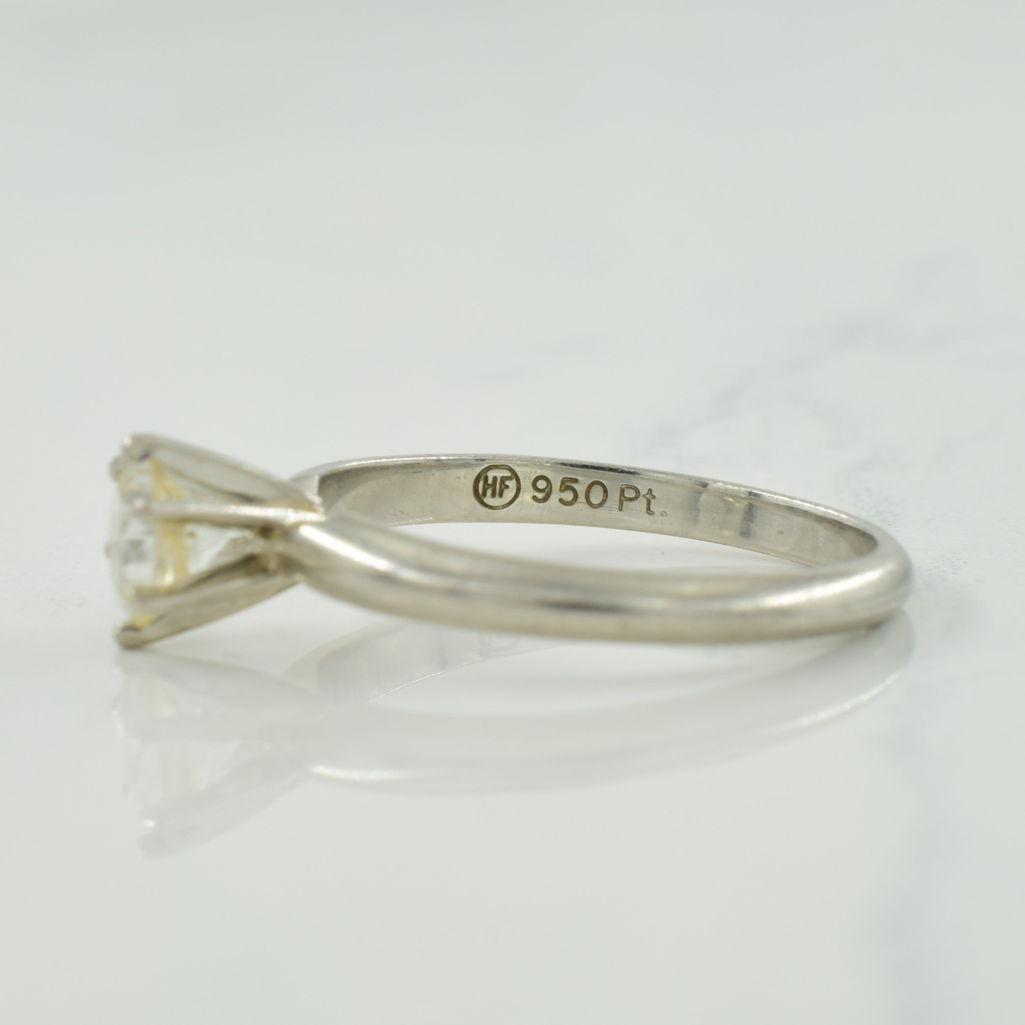 Solitaire White Sapphire Ring | 0.57ct | SZ 6 |