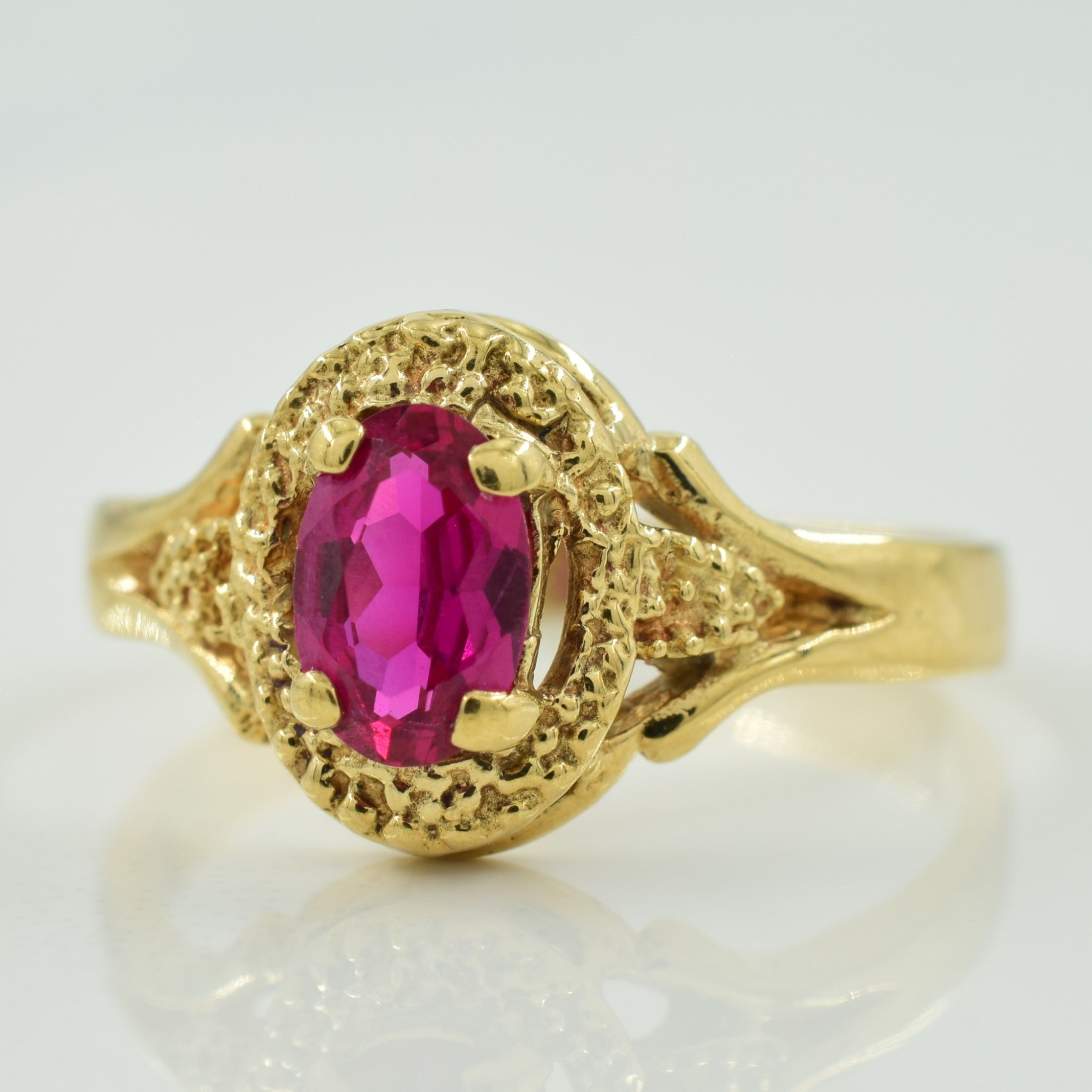 Synthetic Ruby Ring | 0.50ct | SZ 5 |