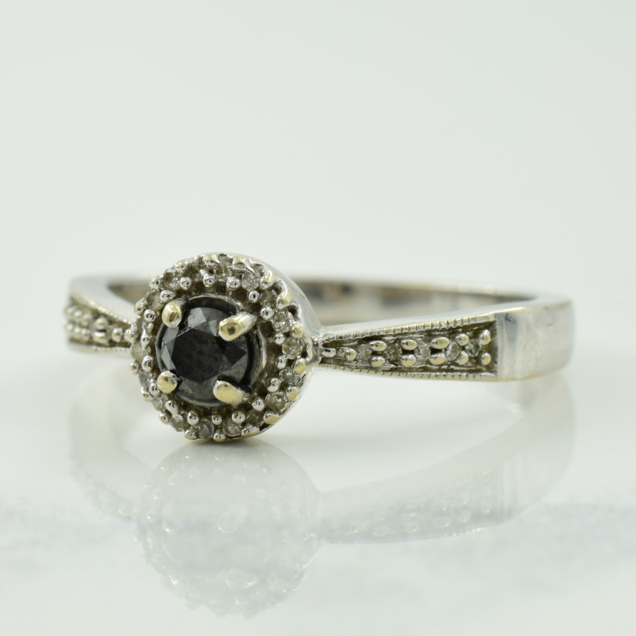Black & Natural Diamond Ring | 0.15ct, 0.04ctw | SZ 7 |