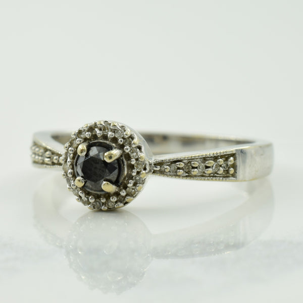 Black & Natural Diamond Ring | 0.15ct, 0.04ctw | SZ 7 |
