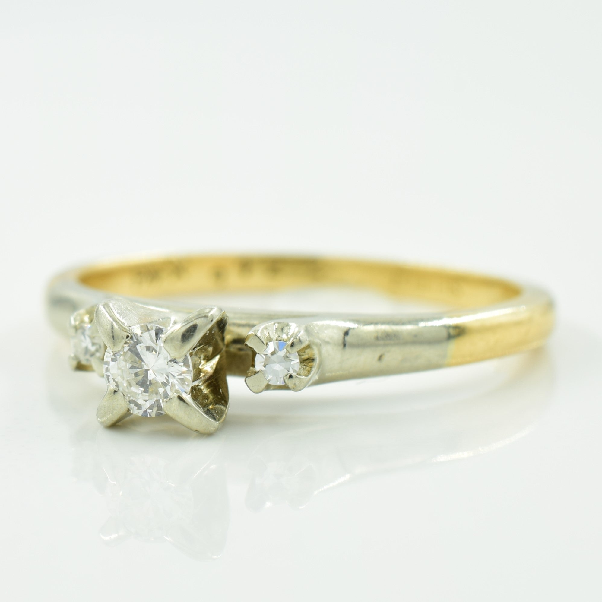 Two Tone Diamond Ring | 0.13ctw | SZ 5.25 |