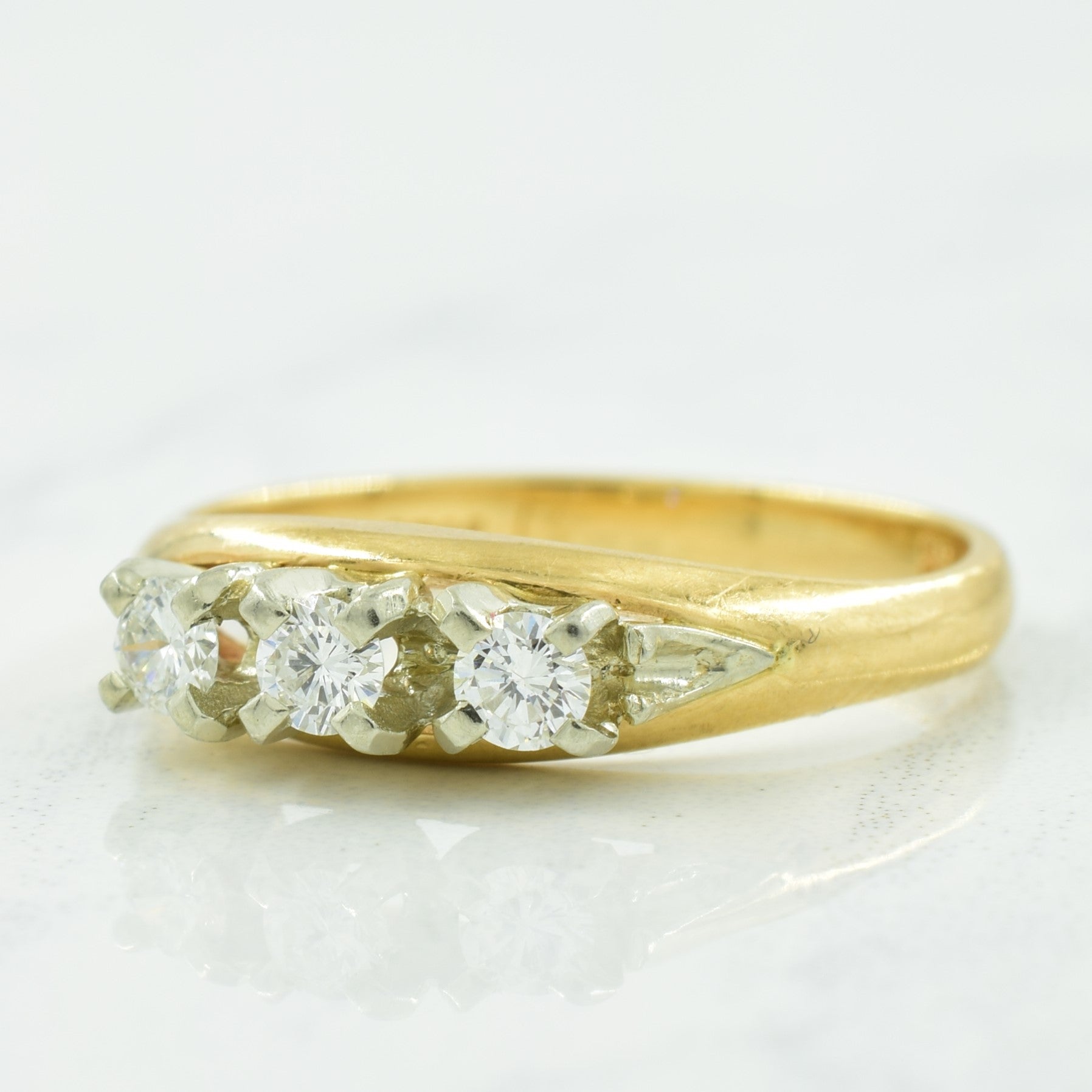 Three Stone Diamond Ring | 0.24ctw | SZ 6.5 |