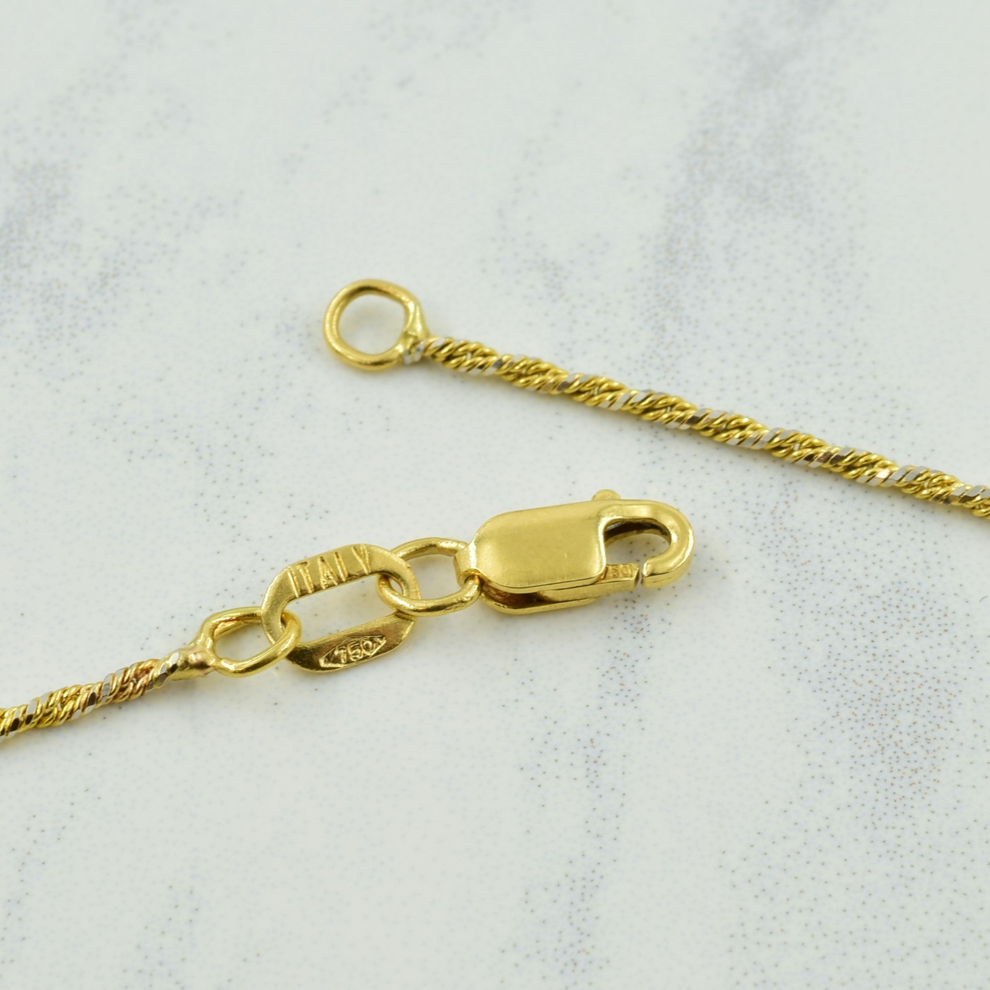 Chaîne fantaisie en or jaune 18 carats avec poinçon italien | 18 pouces |