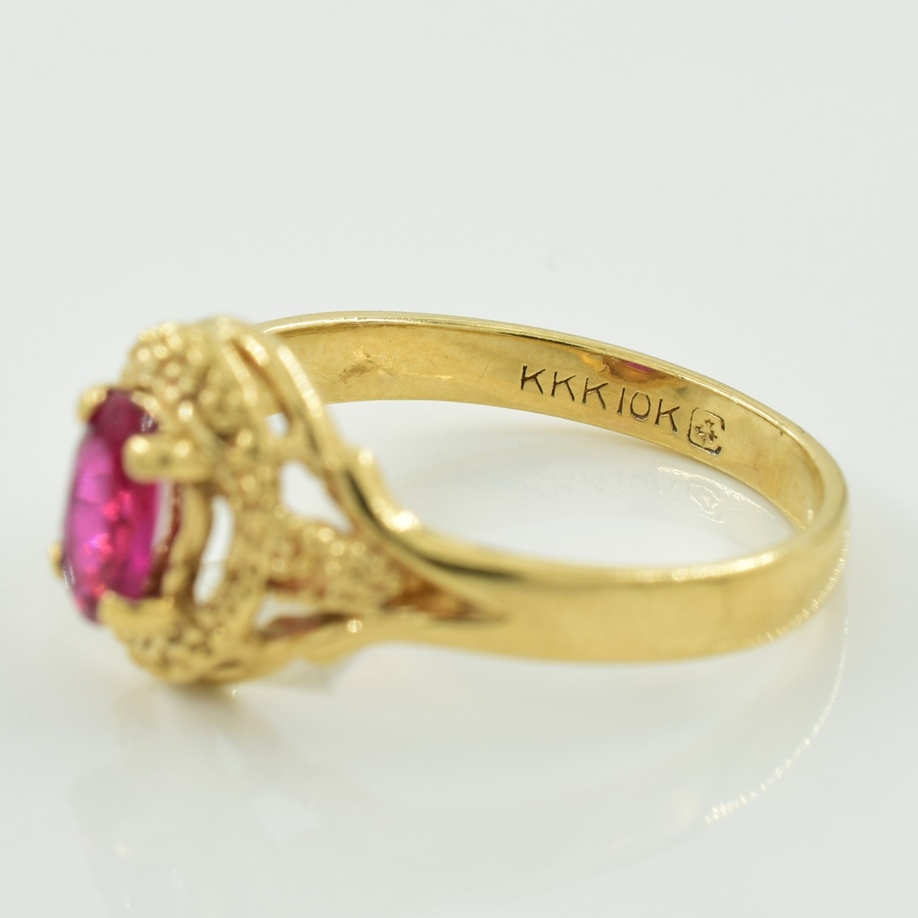 Synthetic Ruby Ring | 0.50ct | SZ 5 |